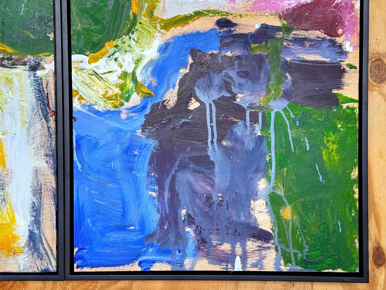 Abstract III, Diptych' by Beverly Myers Modern Painter, School of Wolf Kahn - a Pair - 10