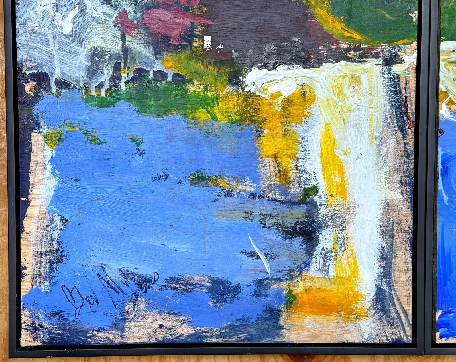 Abstract III, Diptych' by Beverly Myers Modern Painter, School of Wolf Kahn - a Pair - 11