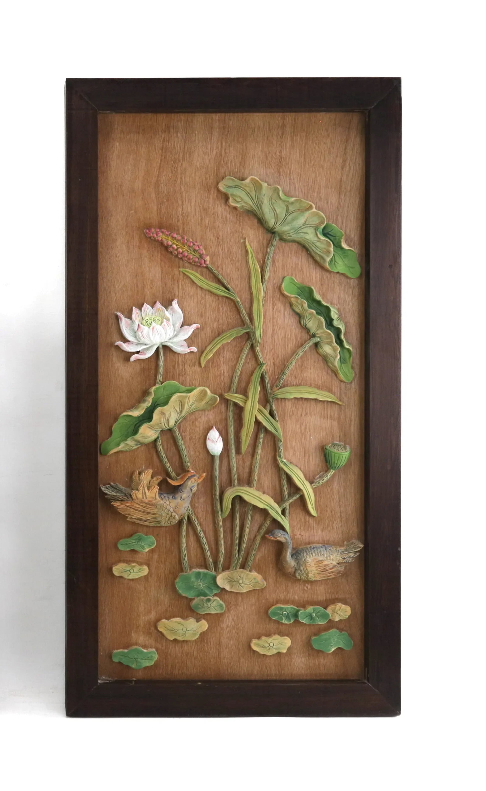 Pair of Rosewood Frames With Bogu Pattern Wall Screens - 10