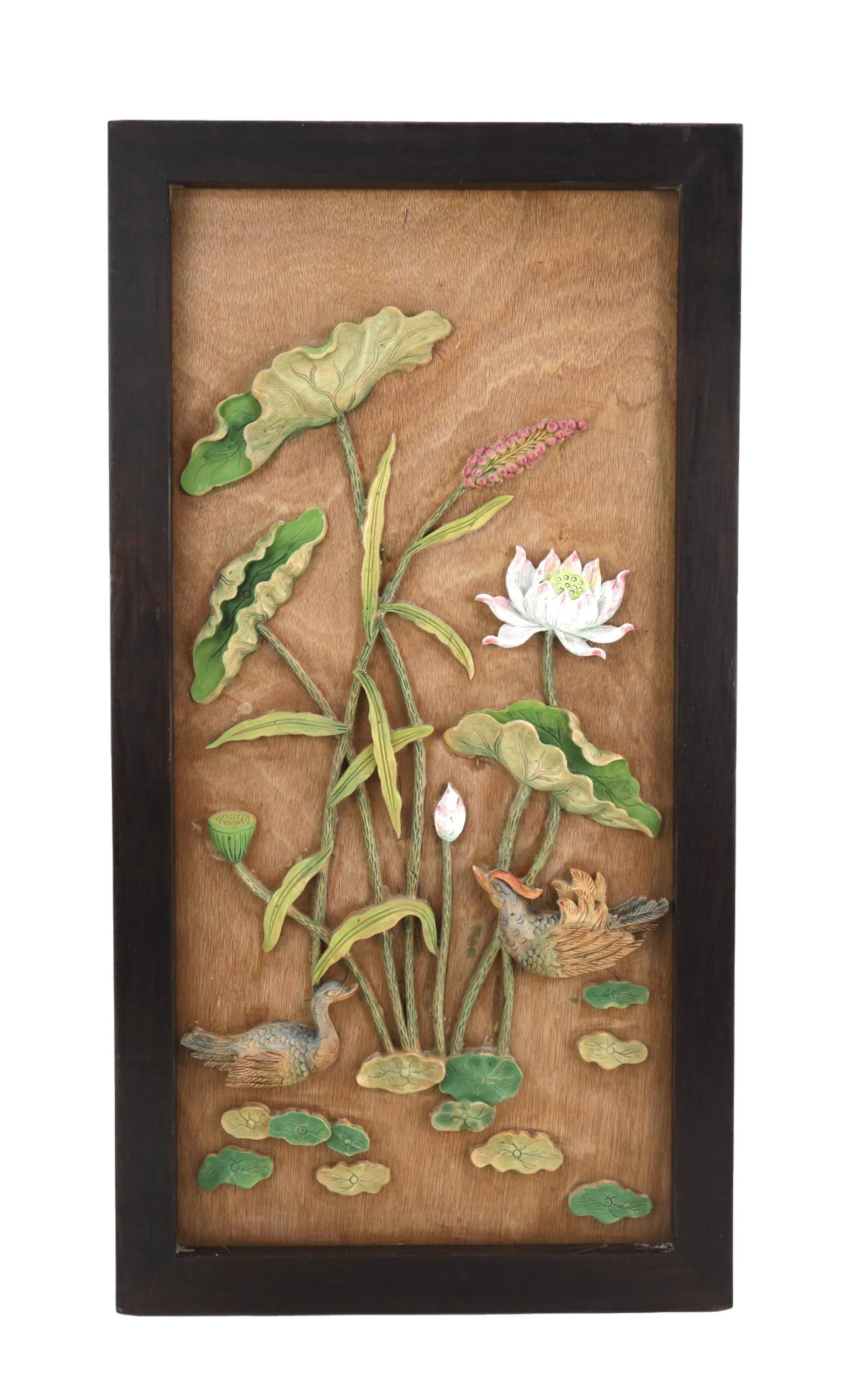 Pair of Rosewood Frames With Bogu Pattern Wall Screens - 3
