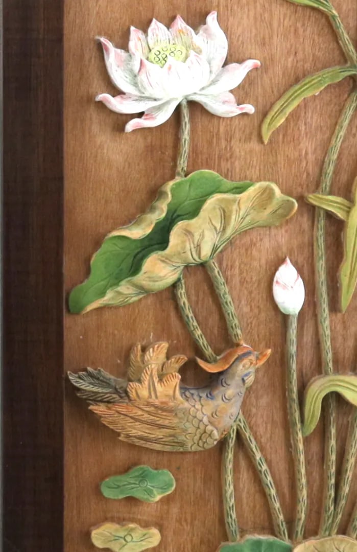 Pair of Rosewood Frames With Bogu Pattern Wall Screens - 5