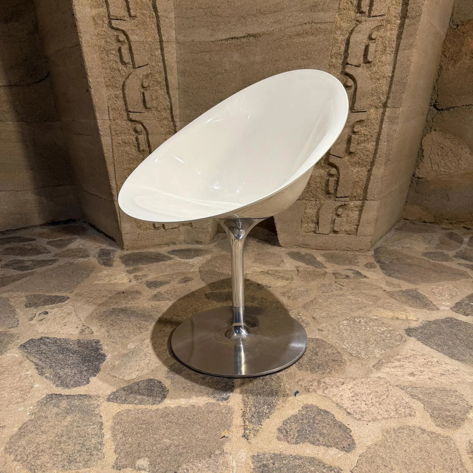 Philippe Starck for Kartell White Swivel Eros Chair Italy - 12