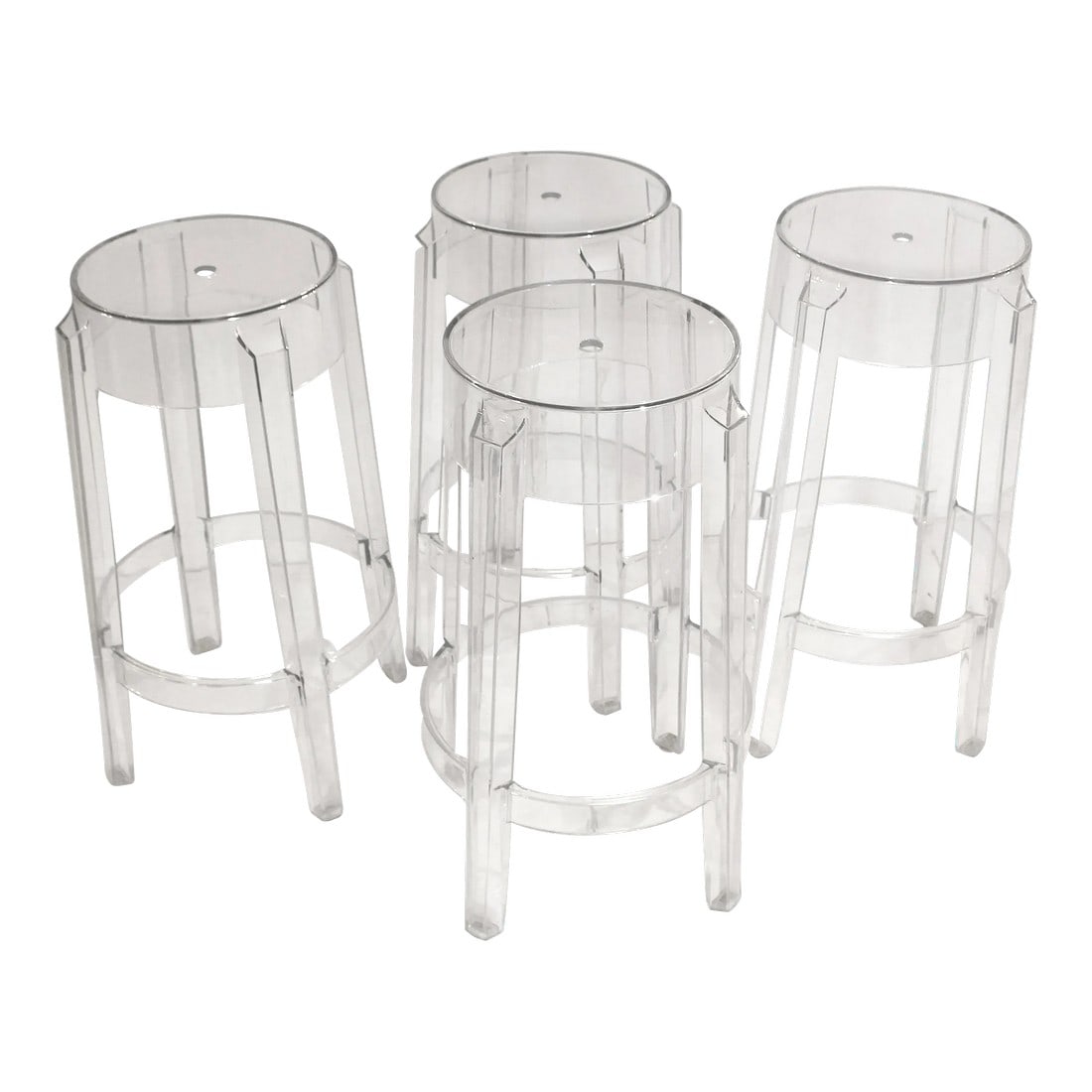 Early 21st Century Set of 4 Charles Ghost Bar Stools by Philippe Starck (1 of 5)