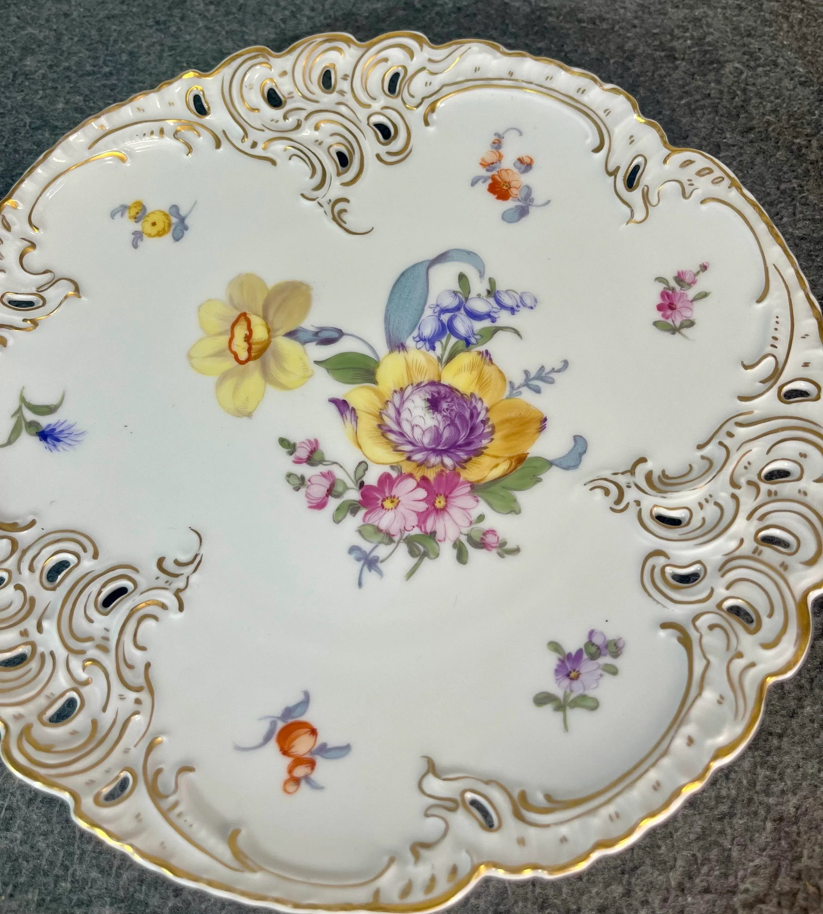 Antique Nymphenburg Porcelain Salad Plates- Set of 2 - 6