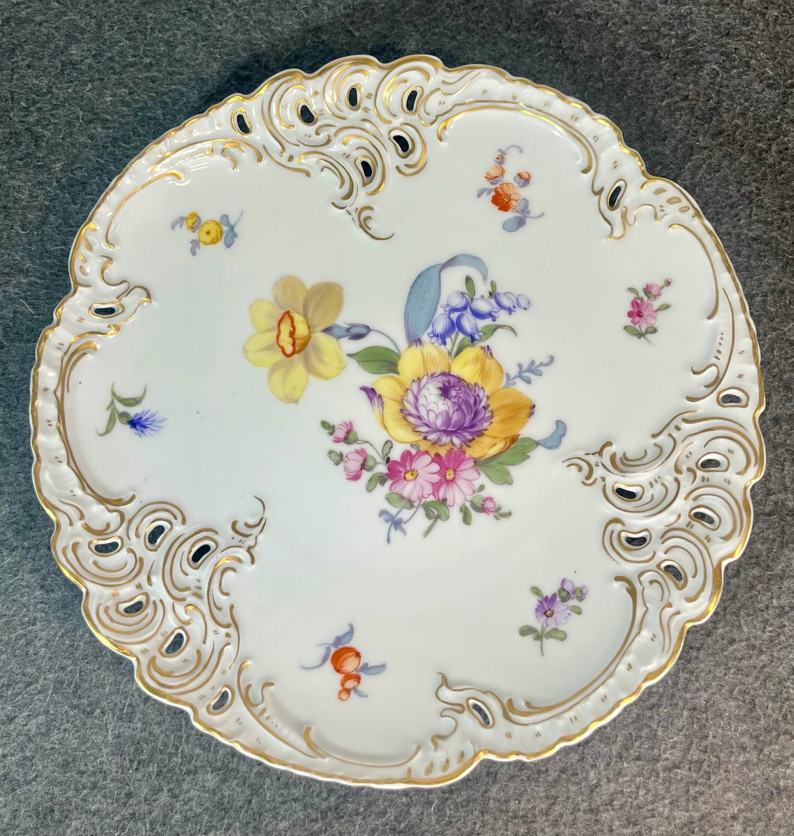 Antique Nymphenburg Porcelain Salad Plates- Set of 2 - 7