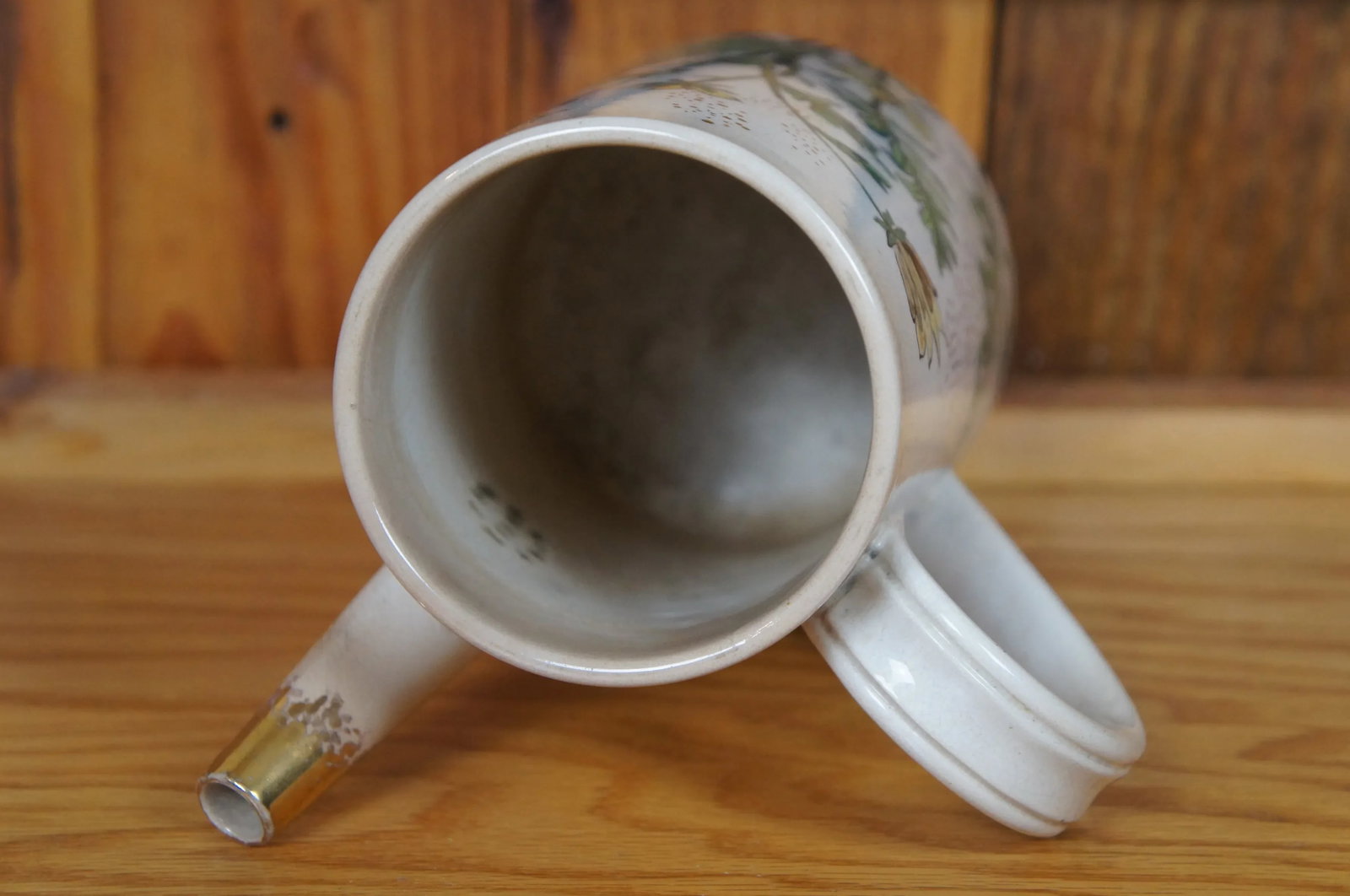 Antique 1881 Rookwood Butterfly Chocolate Pot Teapot Coffee Pot Pitcher - 5