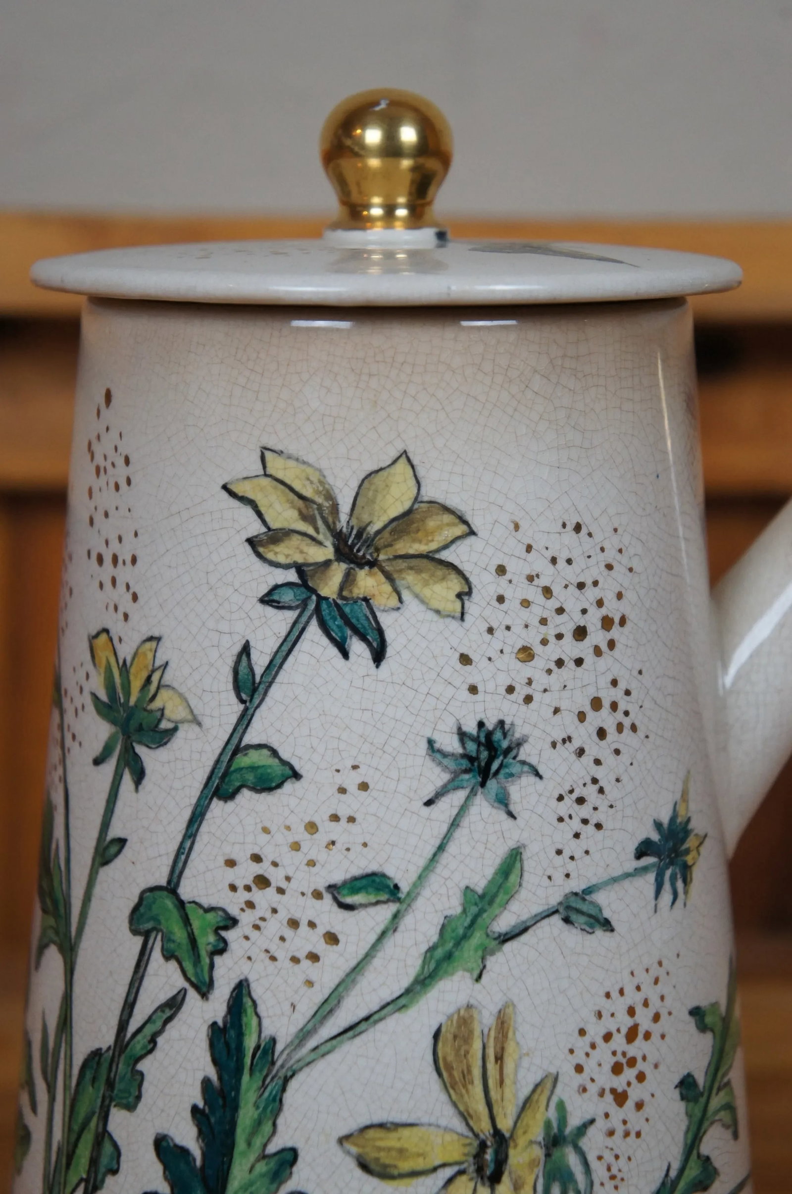 Antique 1881 Rookwood Butterfly Chocolate Pot Teapot Coffee Pot Pitcher - 8