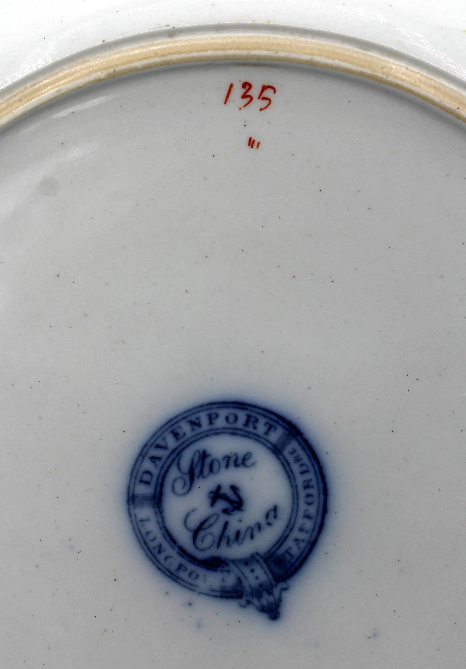 Circa 1810-1820 Pair of Stone China Soup Plates by Davenport - 3