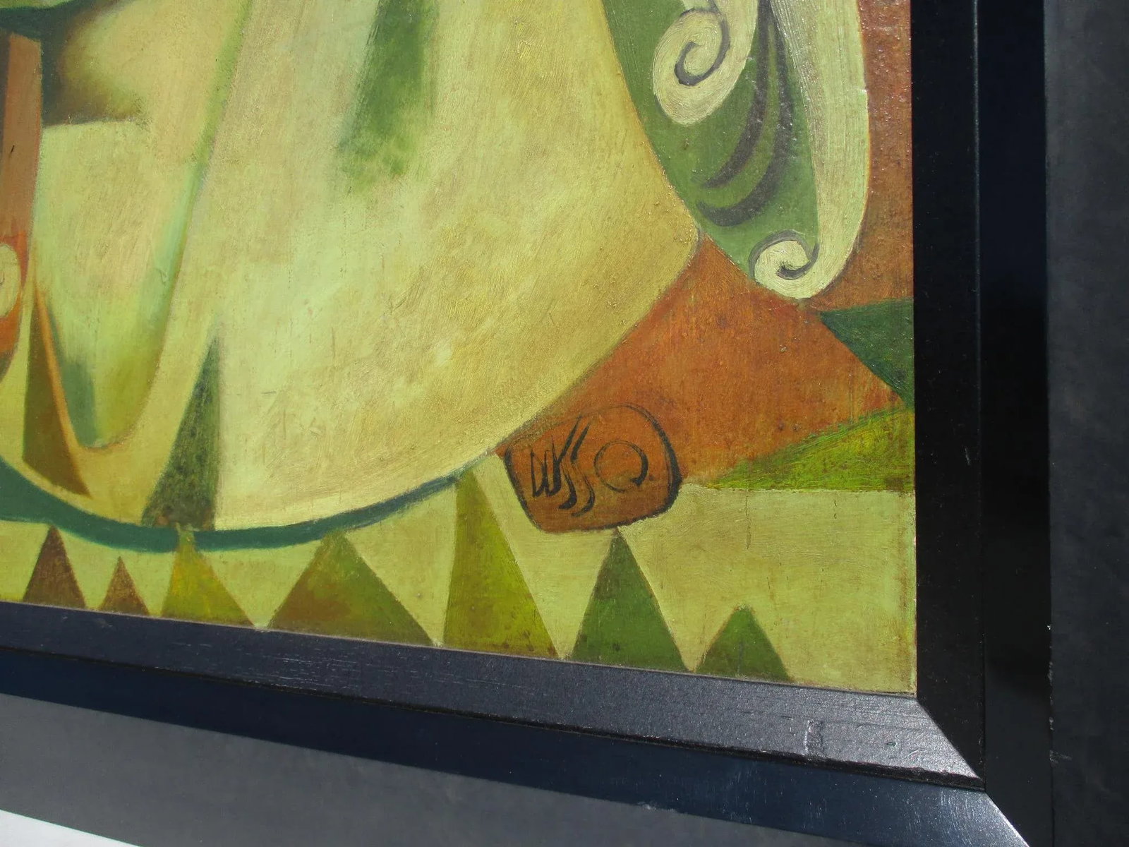 Leon Dusso Modernist Painting of Female Head - 2