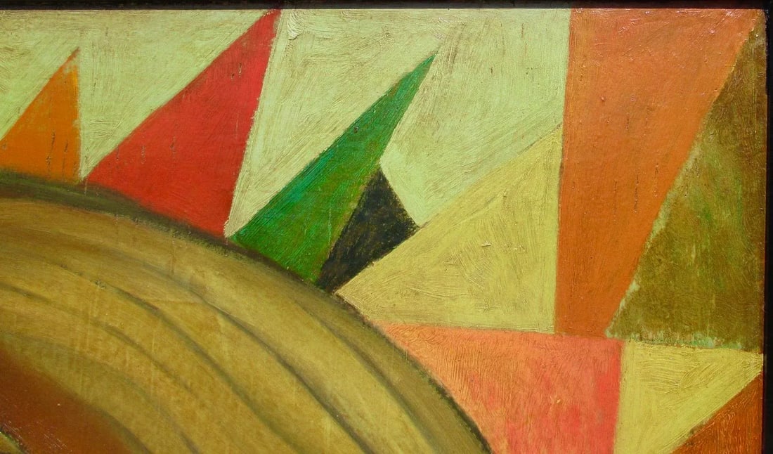 Leon Dusso Modernist Painting of Female Head - 4