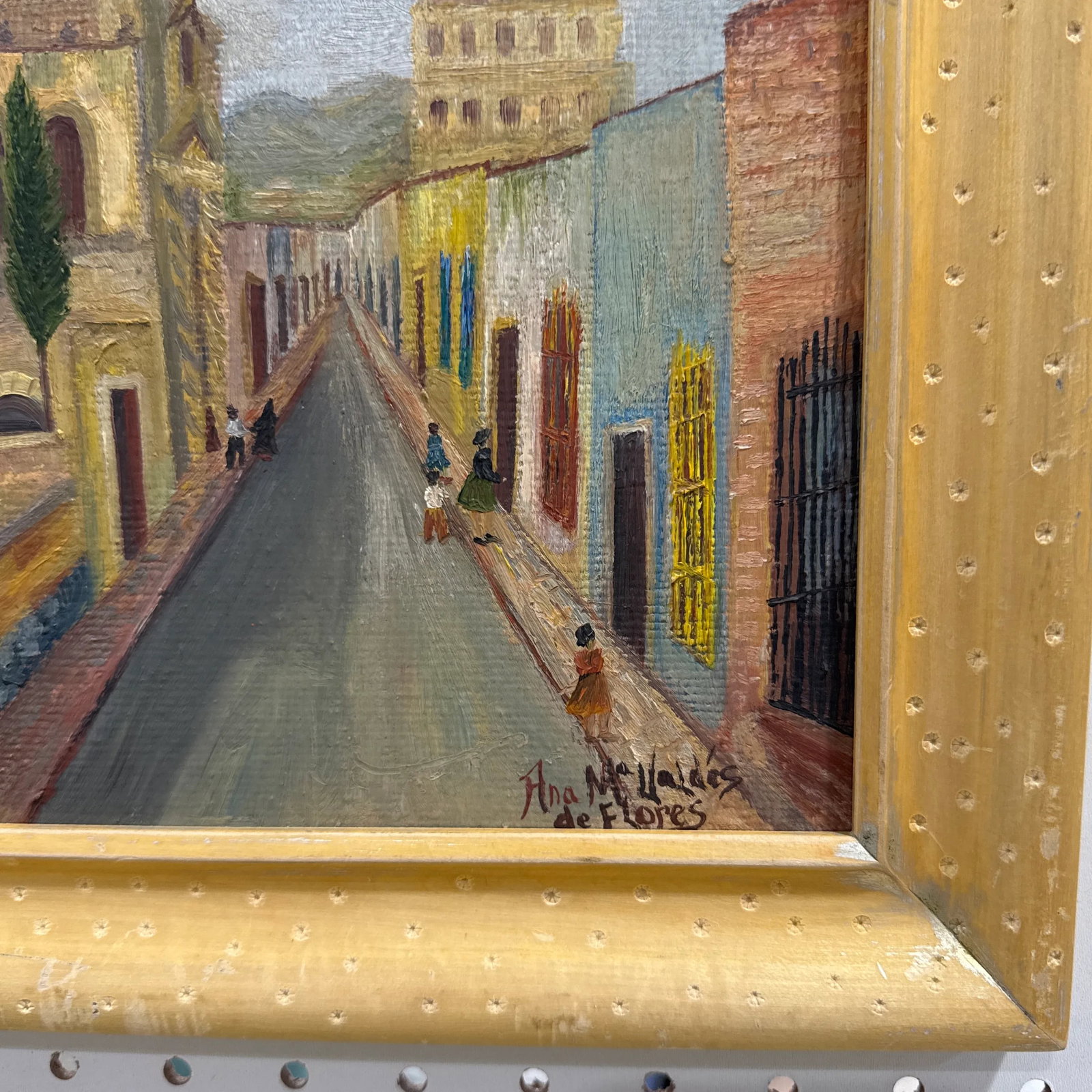 Vintage Spanish Landscape Painting on Board ~ Signed - 2