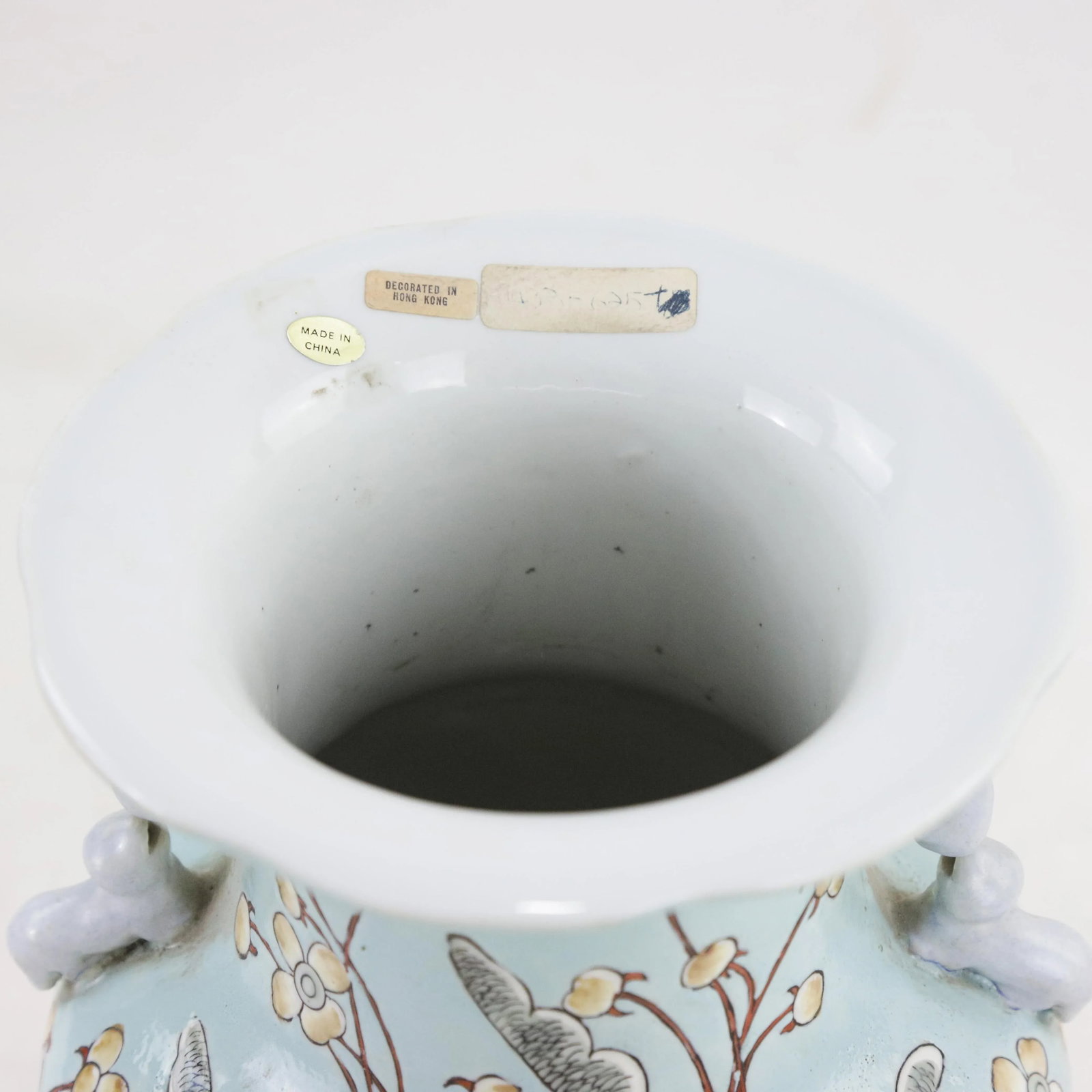 Chinese Porcelain Vase With Floral and Foliage Design - 6
