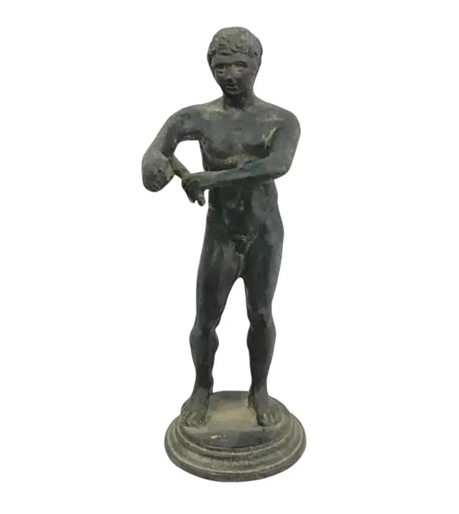Italian Grand Tour Bronze Statues of Greco-Roman Males, Set of Three - 6