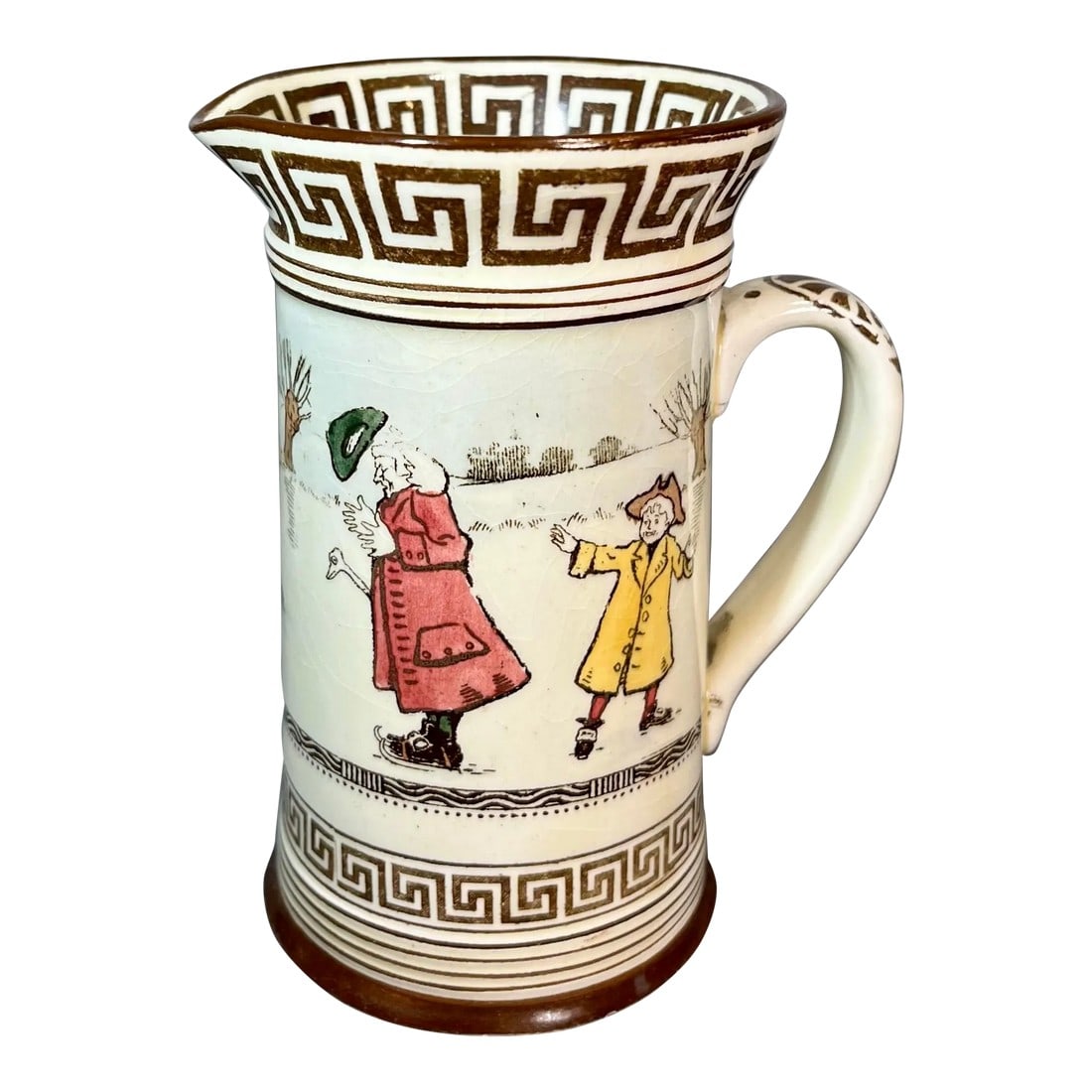 Antique Royal Doulton Seriesware Pitcher, Skating (1 of 6)