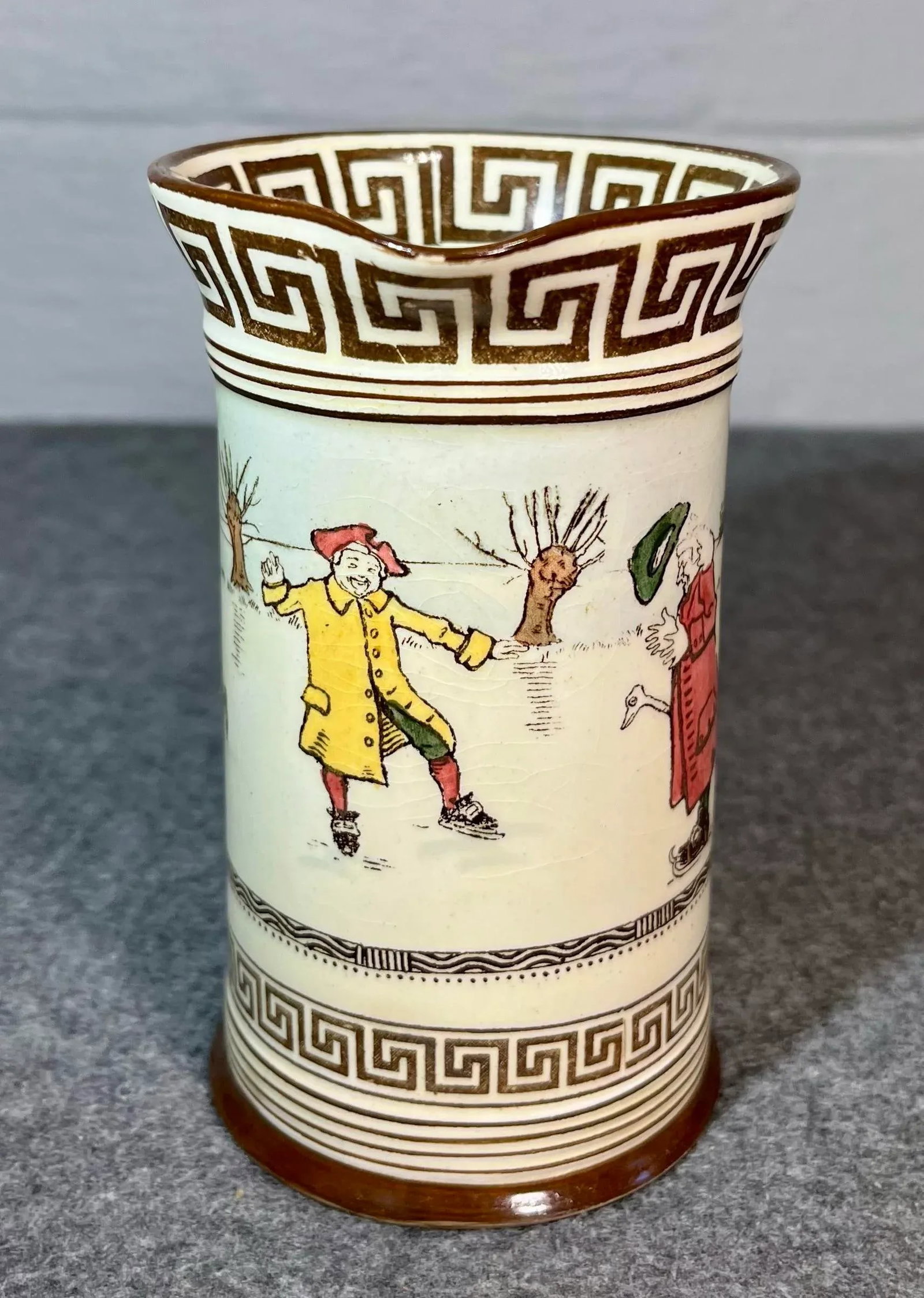 Antique Royal Doulton Seriesware Pitcher, Skating - 2