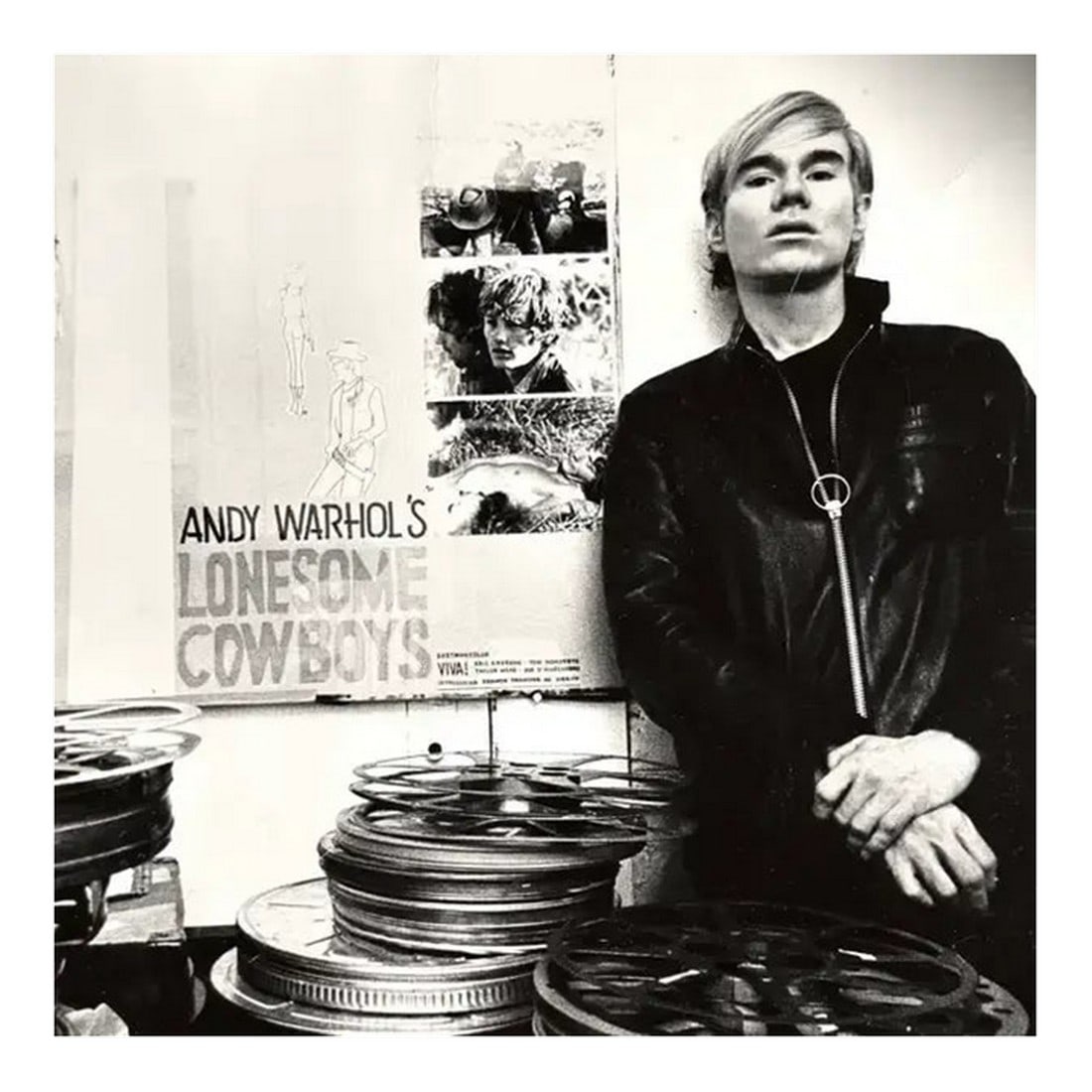 Jack Mitchell, Andy Warhol as Filmmaker, Black and White Photograph, 1968: Jack Mitchell black and white photograph of Andy Warhol as filmmaker. This silver gelatin print is dated 1968 on the back. 11 x 14 in. Rare image, original print. Jack Mitchell (1925 - 2013) Photograp
