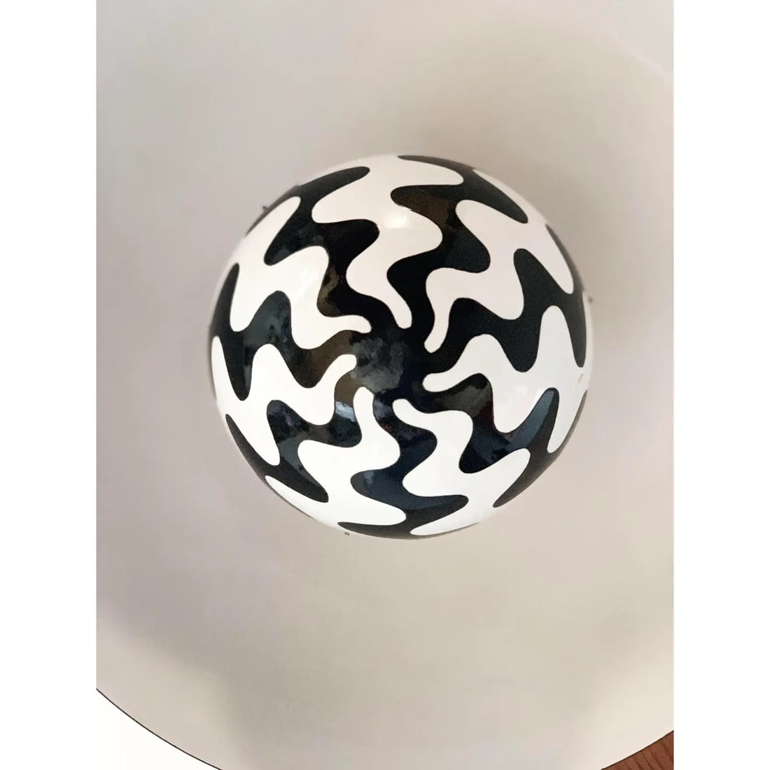 Verner Panton Modern Black White Flowerpot Pendant 1970, VerPan Danish Modern - 4