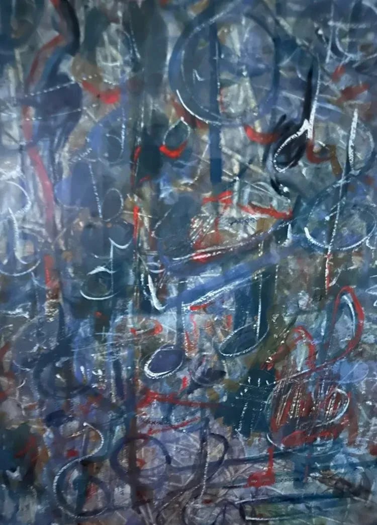 Symphony in Abstraction (1986) Watercolor Signed Nixon - 2