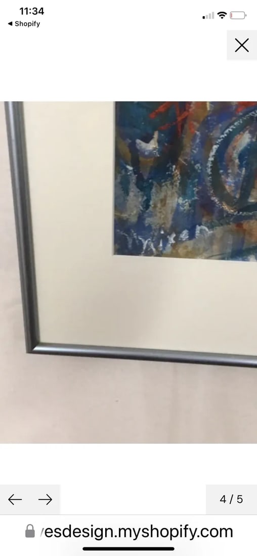 Symphony in Abstraction (1986) Watercolor Signed Nixon - 3
