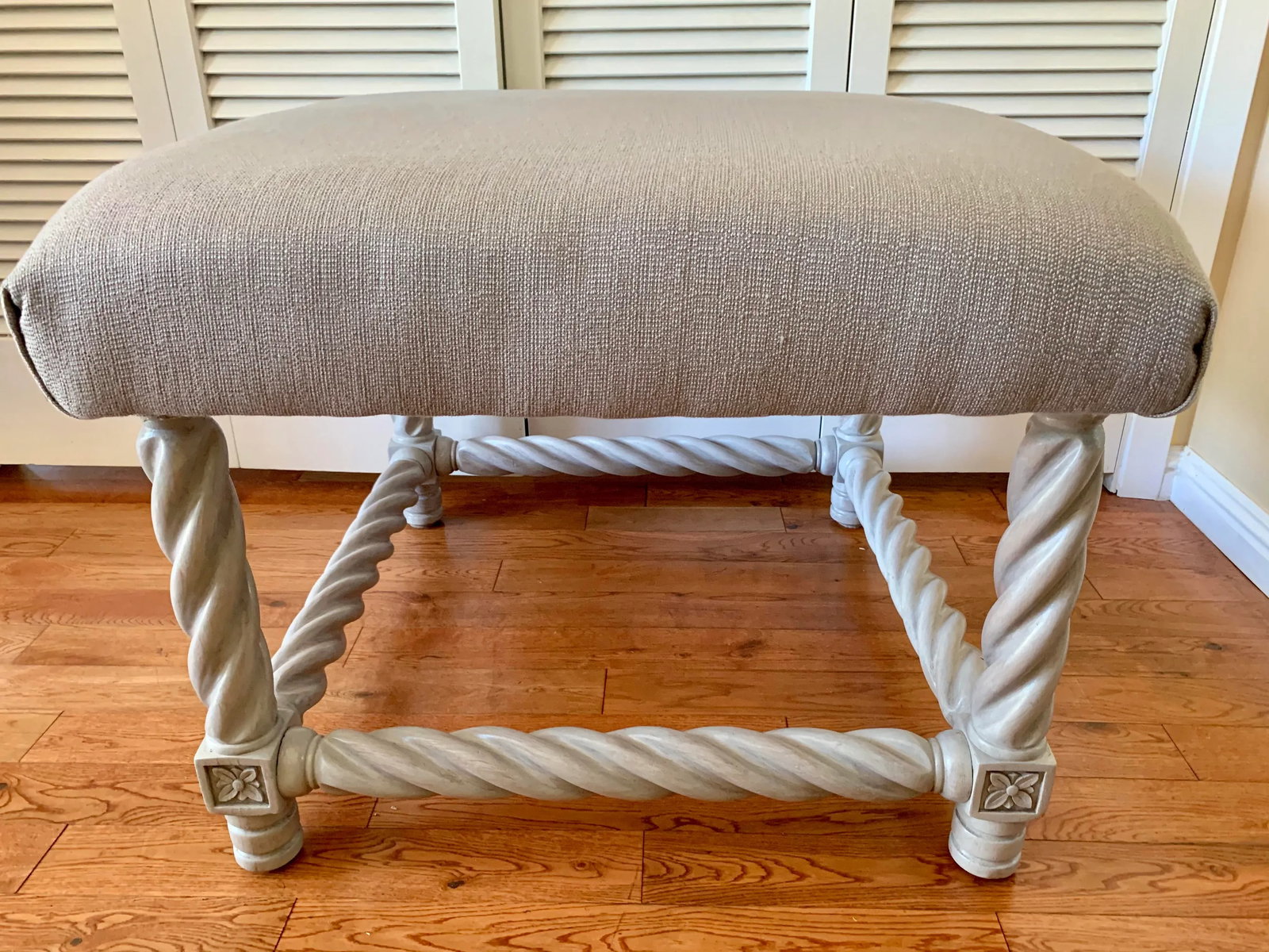 Vintage Mid Century Ottoman - 4