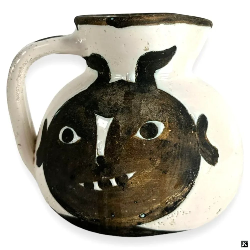 Pablo Picasso Glazed Earthenware TÃªtes Pitcher - 2