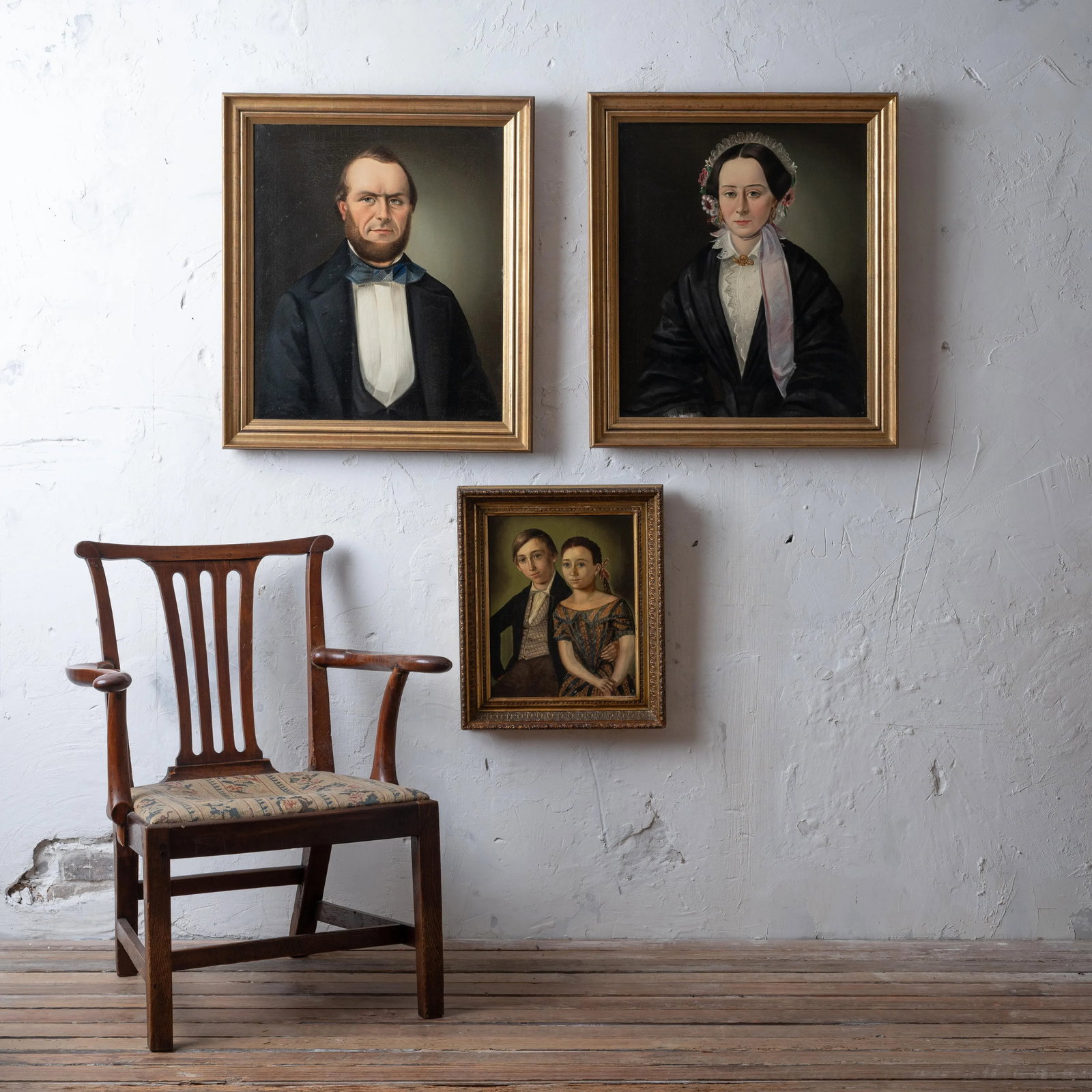 A Pair of Biedermeier Portraits, c.1840 - 2