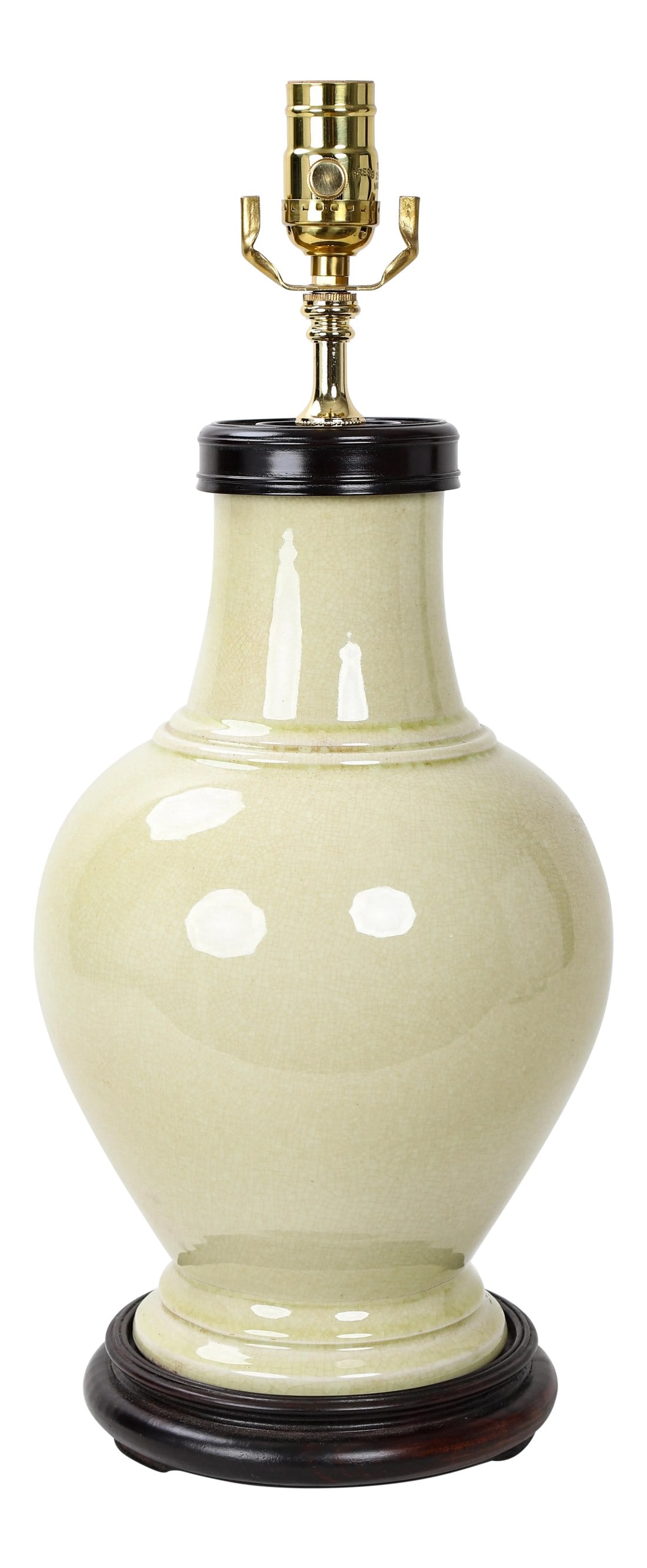 Late 20th Century Porcelain Vase Lamp: Late 20th Century Porcelain Vase Lamp.This Vintage vase lamp, add the modern feeling to the room. Condition: Alterations: Original Condition Unaltered Imperfections: Some Imperfections Condition