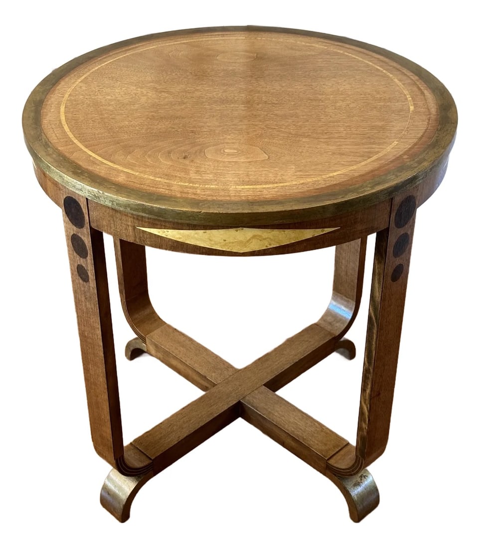 1930s Art Deco Round Center Table (1 of 12)