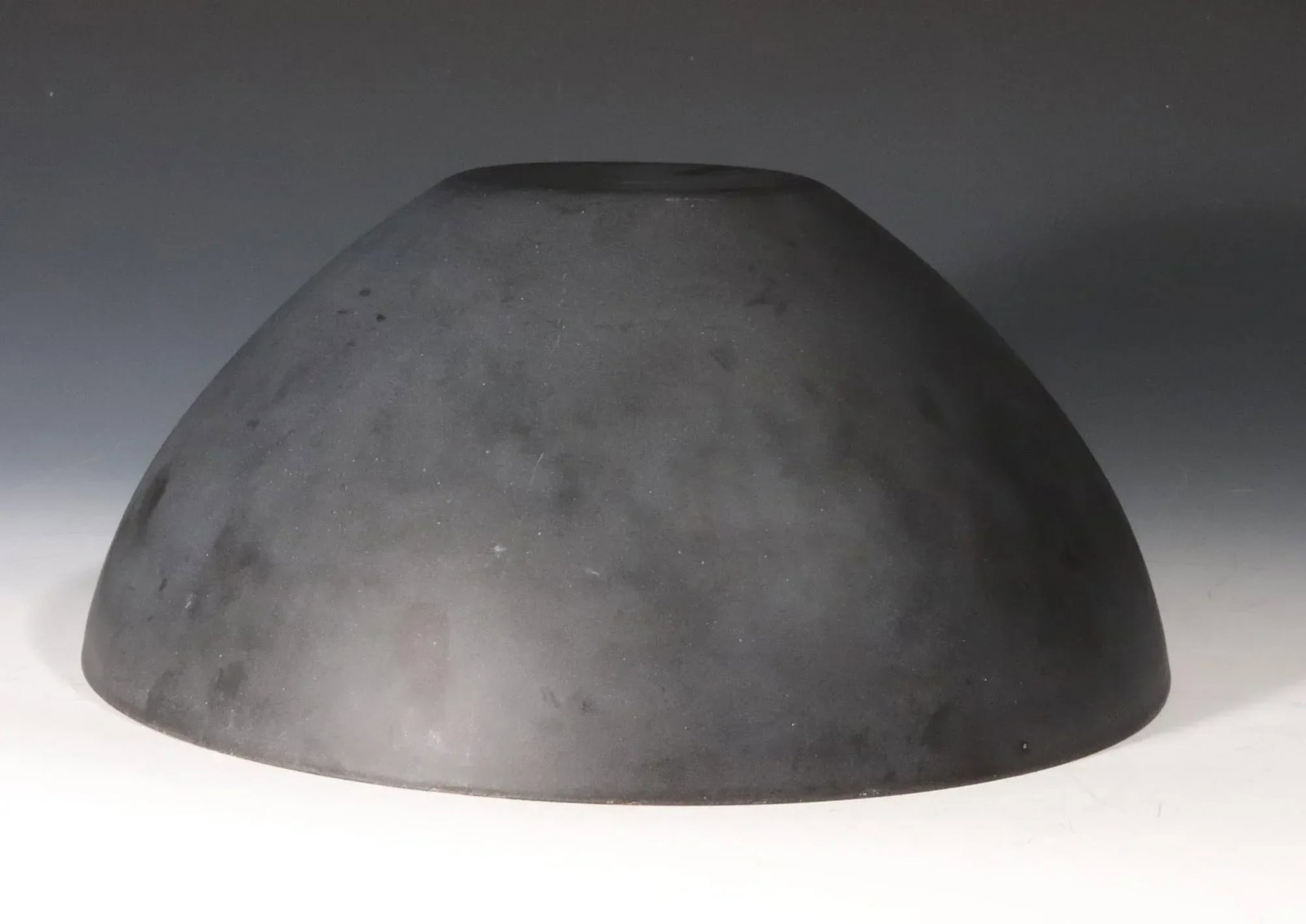 Modernist Krenit Bowl With Red Enamel Interior and Black Steel Exterior by Herbert Krenchel for Torb - 6