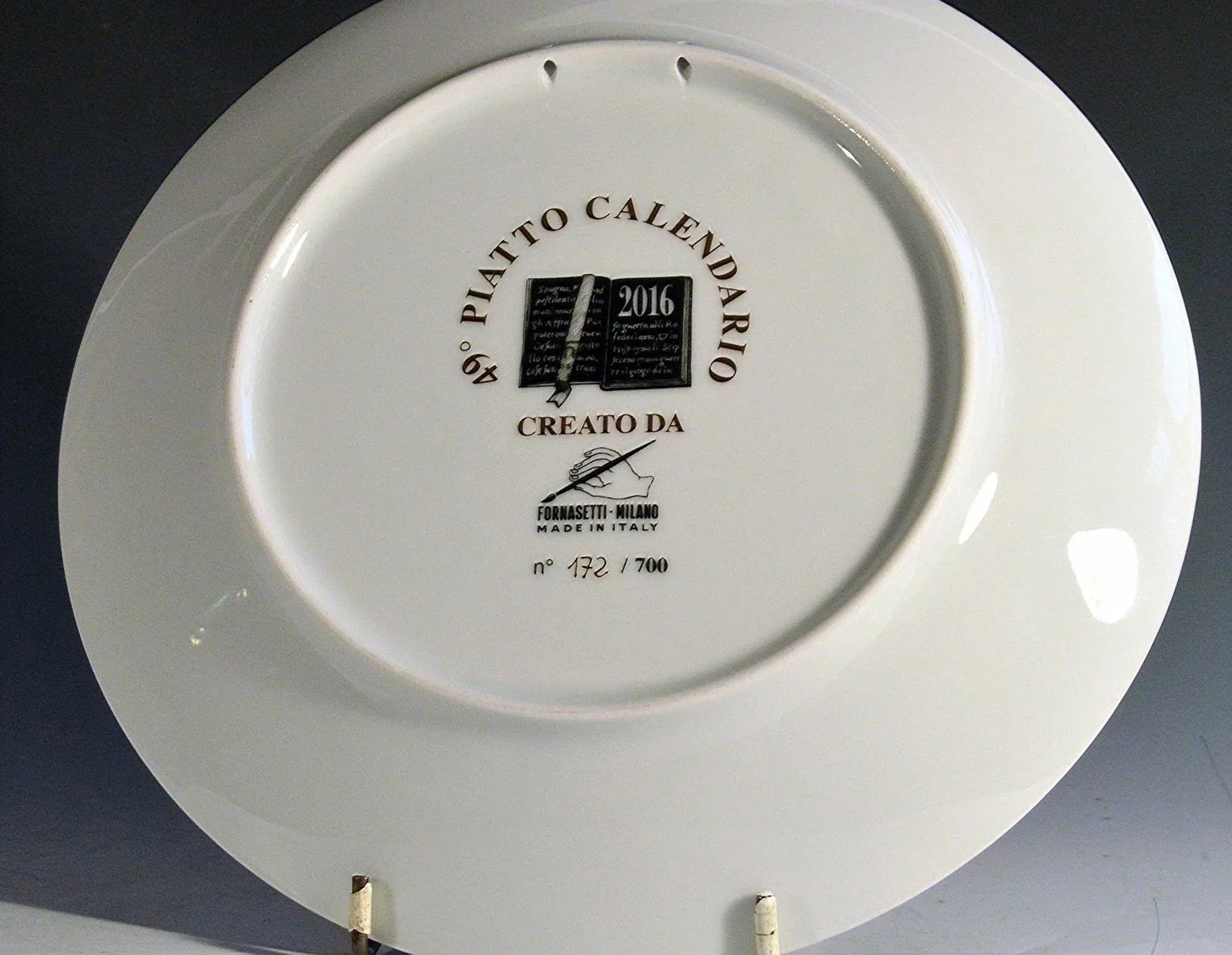 Fornasetti Porcelain Calendar Plate 2016. Number 172 of 700 Made; With Original Box - 5