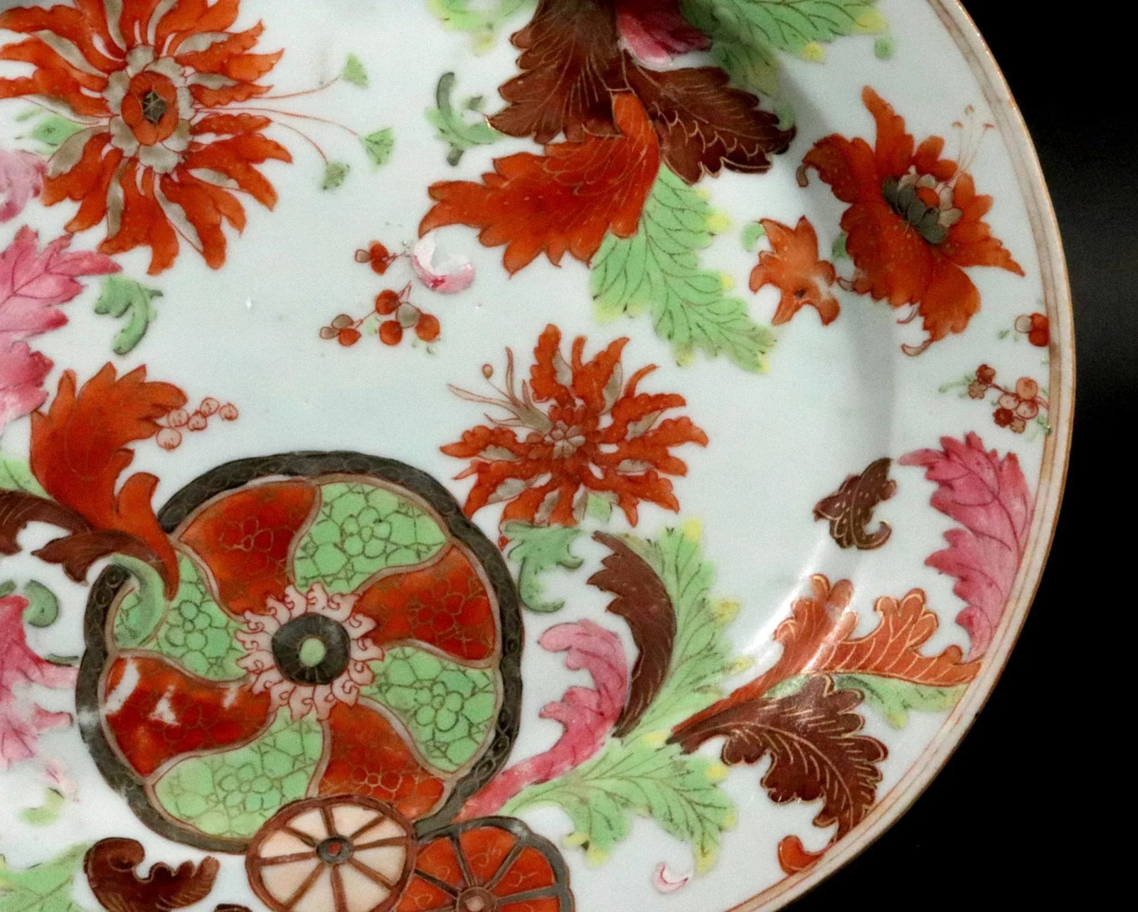 Verdant Splendor: Chinese Export "Pseudo Tobacco Leaf" Oval Dish - 6