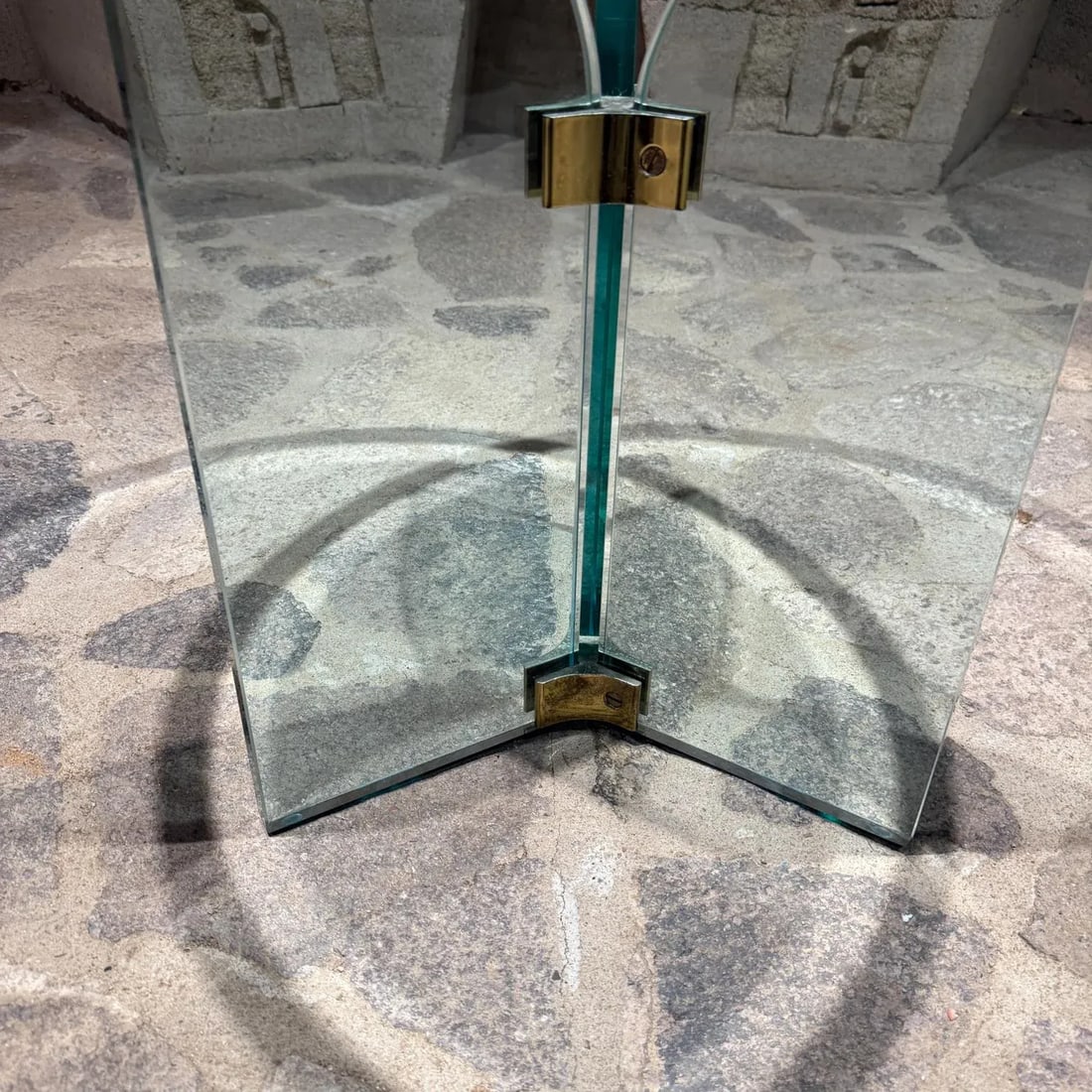 1970s Leon Rosen Glass End Table for Pace Collection - 11