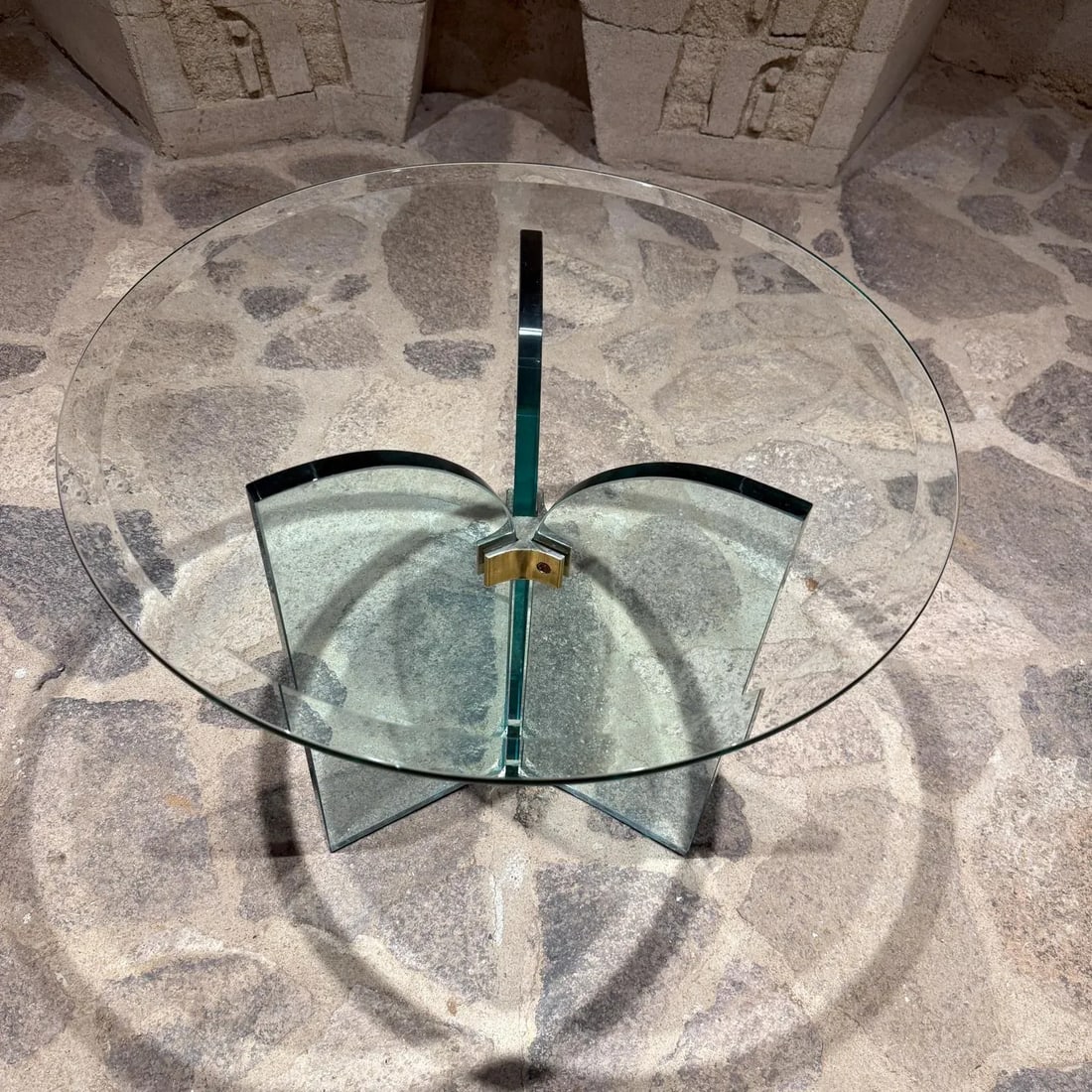 1970s Leon Rosen Glass End Table for Pace Collection - 12
