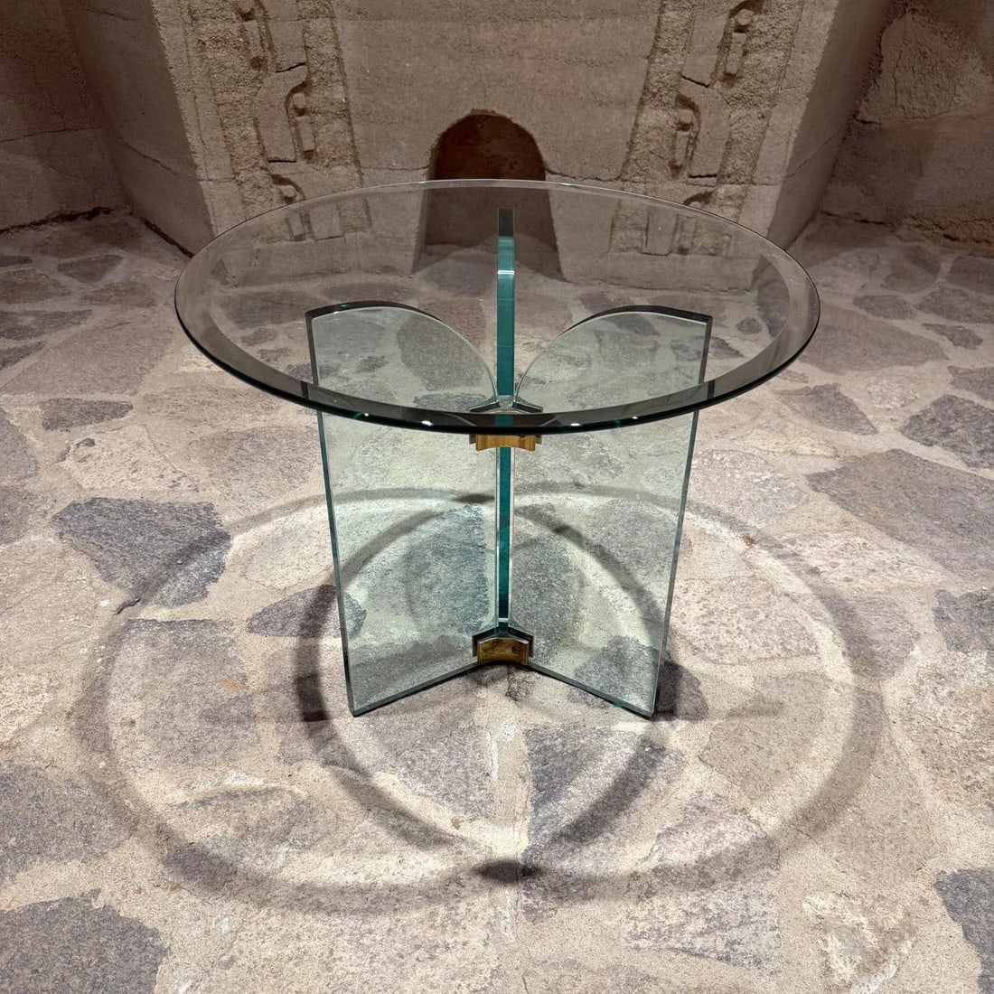 1970s Leon Rosen Glass End Table for Pace Collection - 2