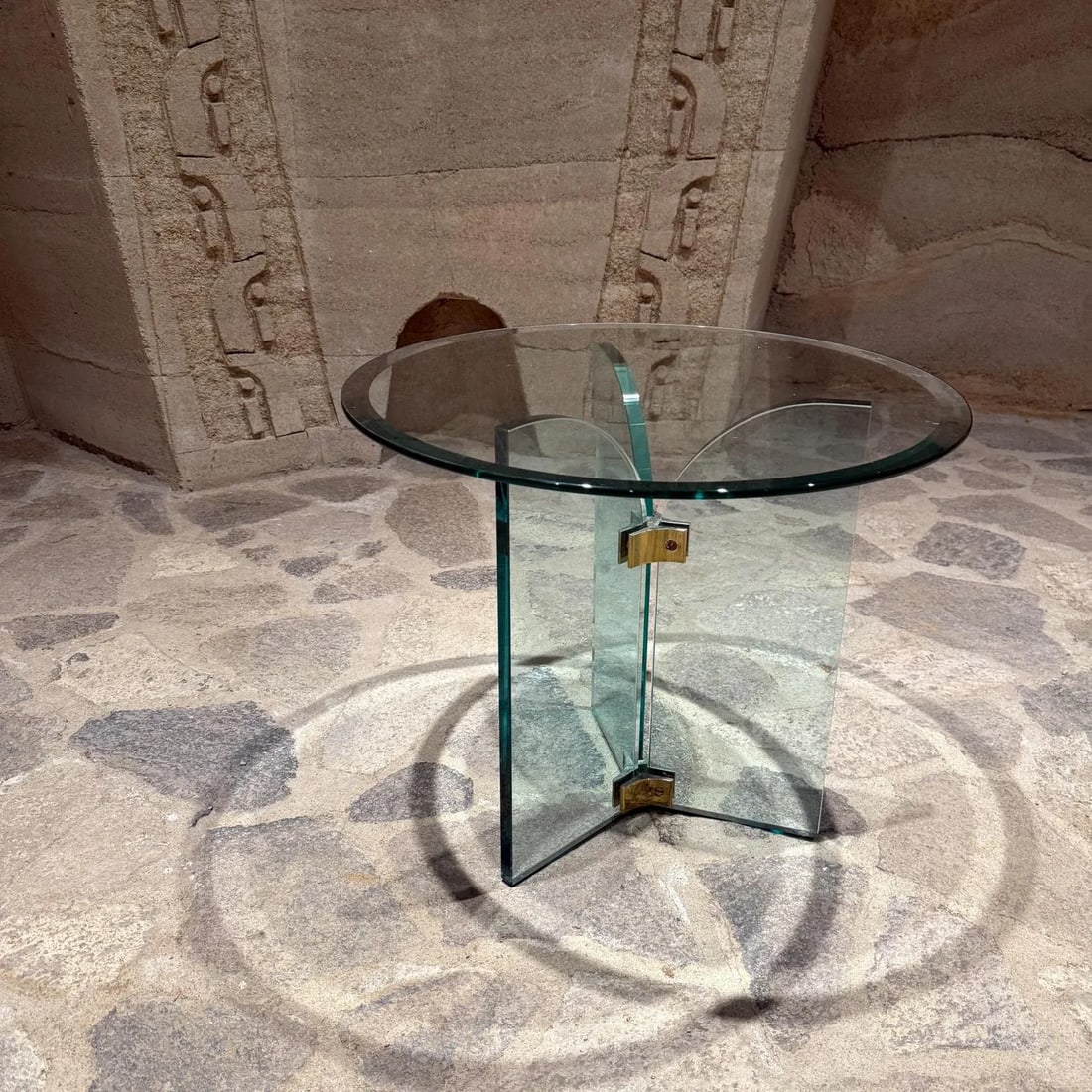 1970s Leon Rosen Glass End Table for Pace Collection - 3