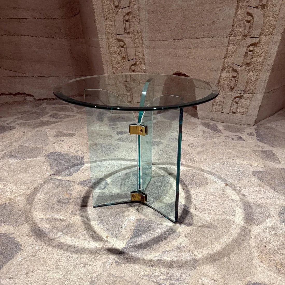 1970s Leon Rosen Glass End Table for Pace Collection - 5