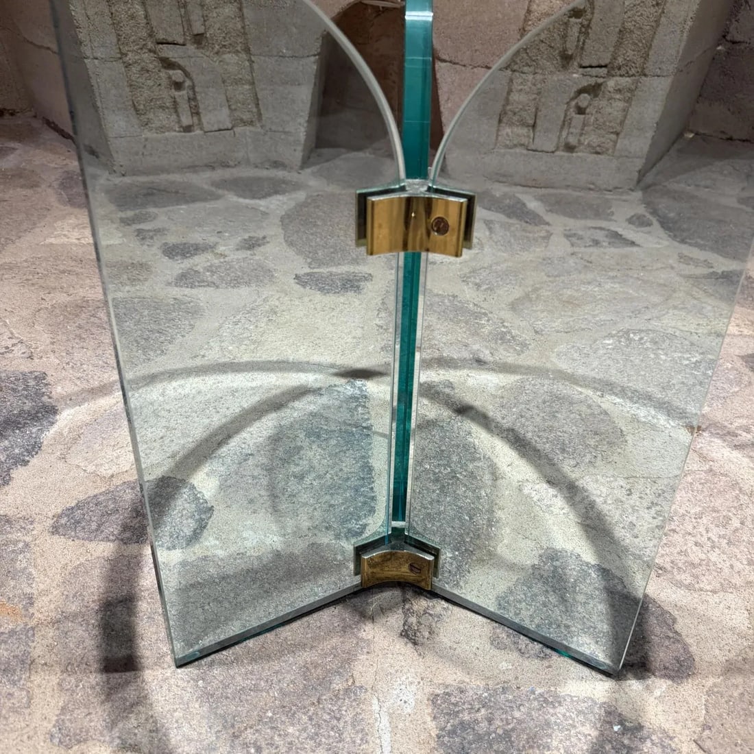 1970s Leon Rosen Glass End Table for Pace Collection - 6