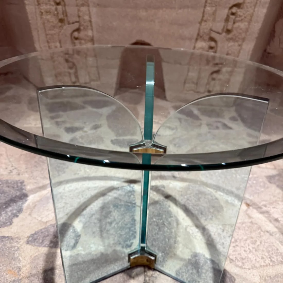 1970s Leon Rosen Glass End Table for Pace Collection - 7