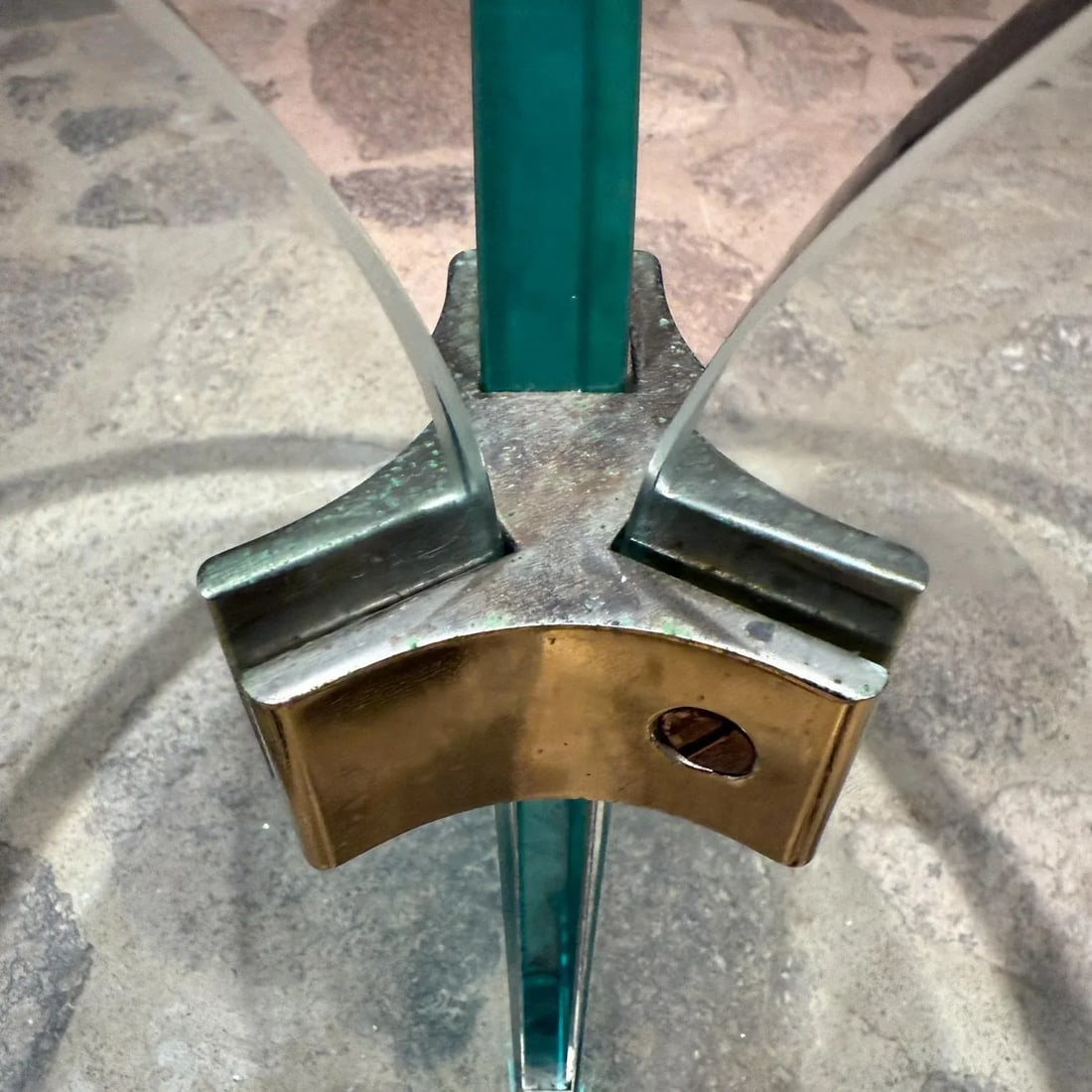1970s Leon Rosen Glass End Table for Pace Collection - 8