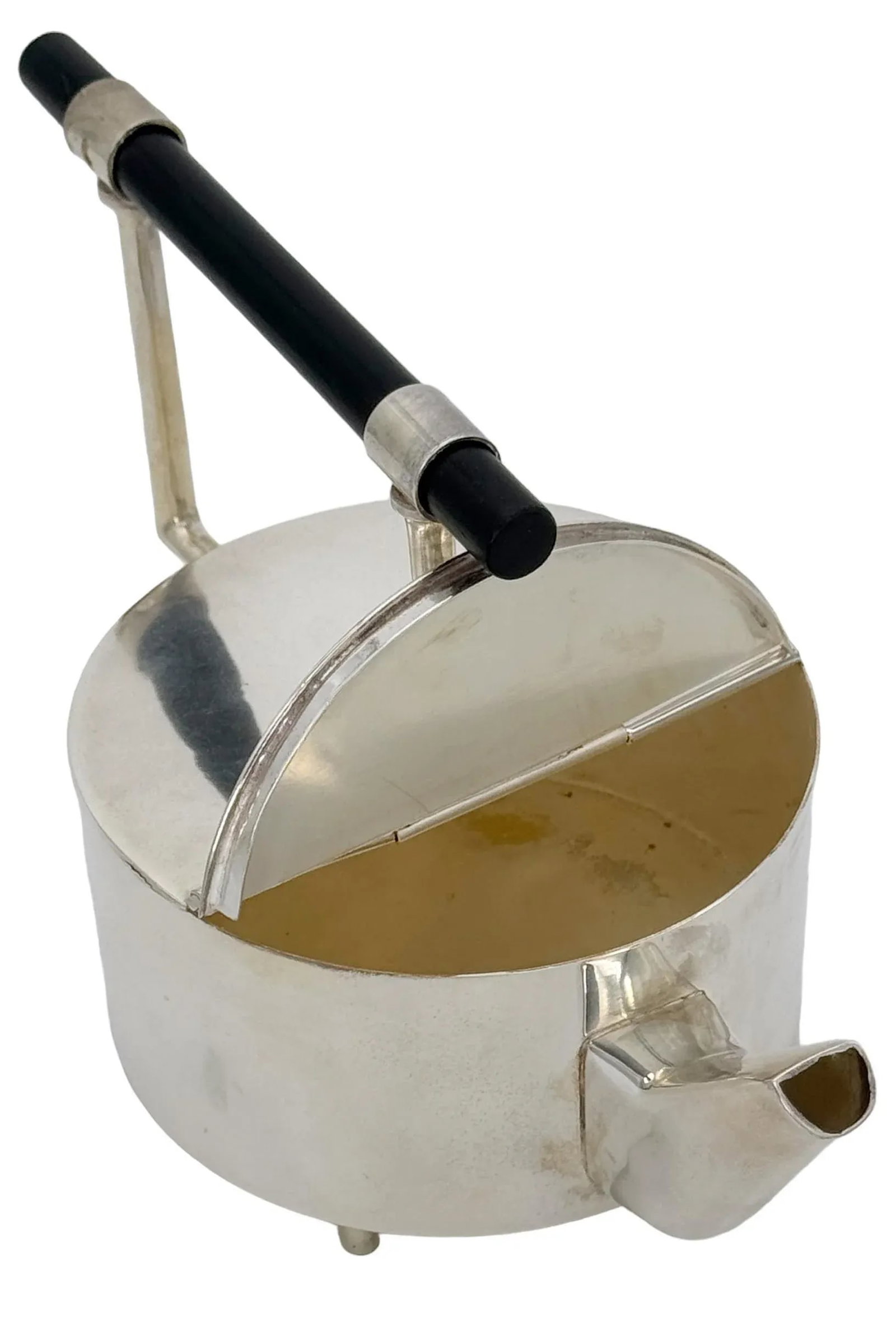 English Modernist Silver Plate Teapot, After Christopher Dresser - 5