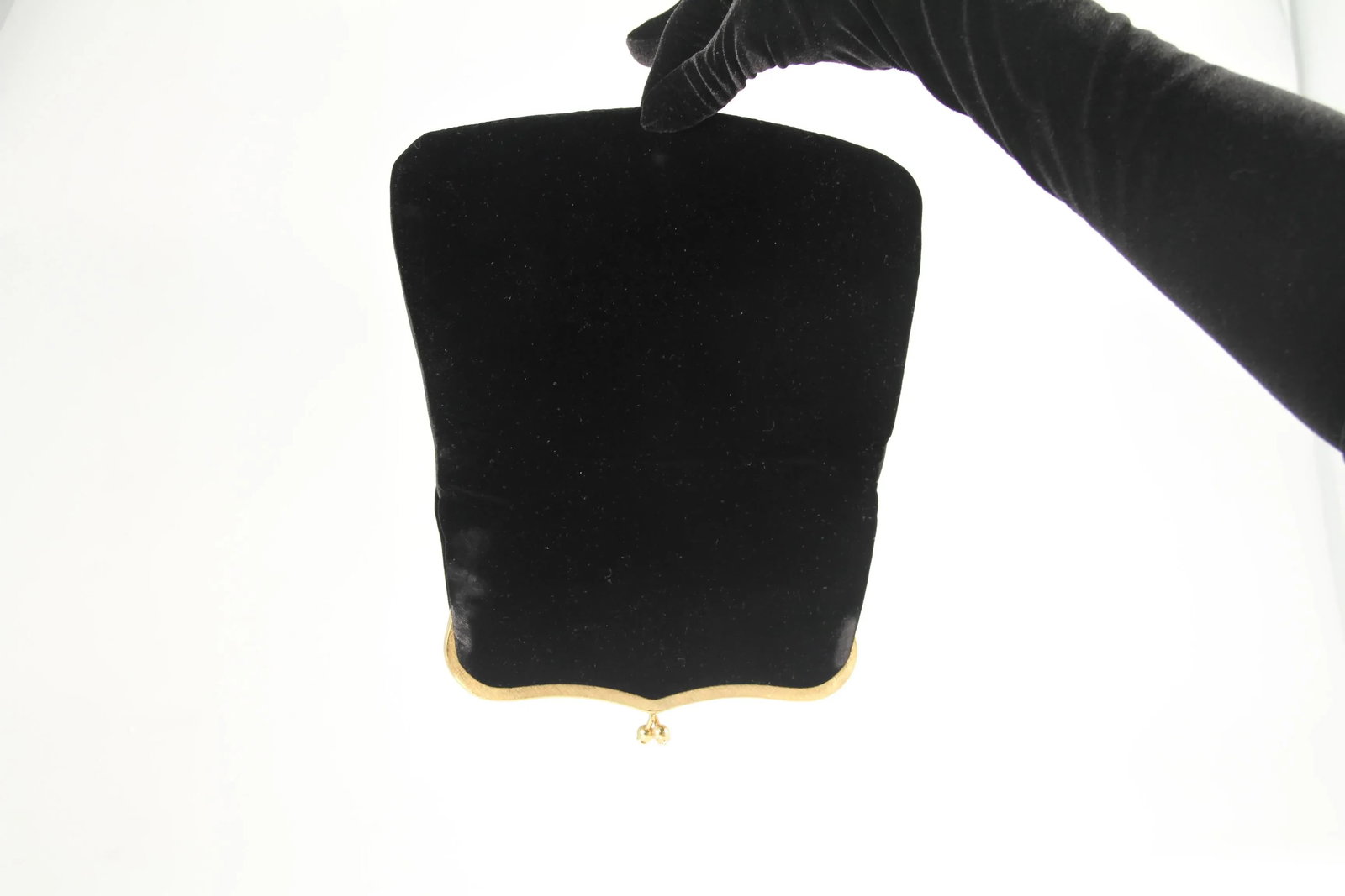 Black Velvet Foldover Clutch by MM "Morris Moskowitz" - 9