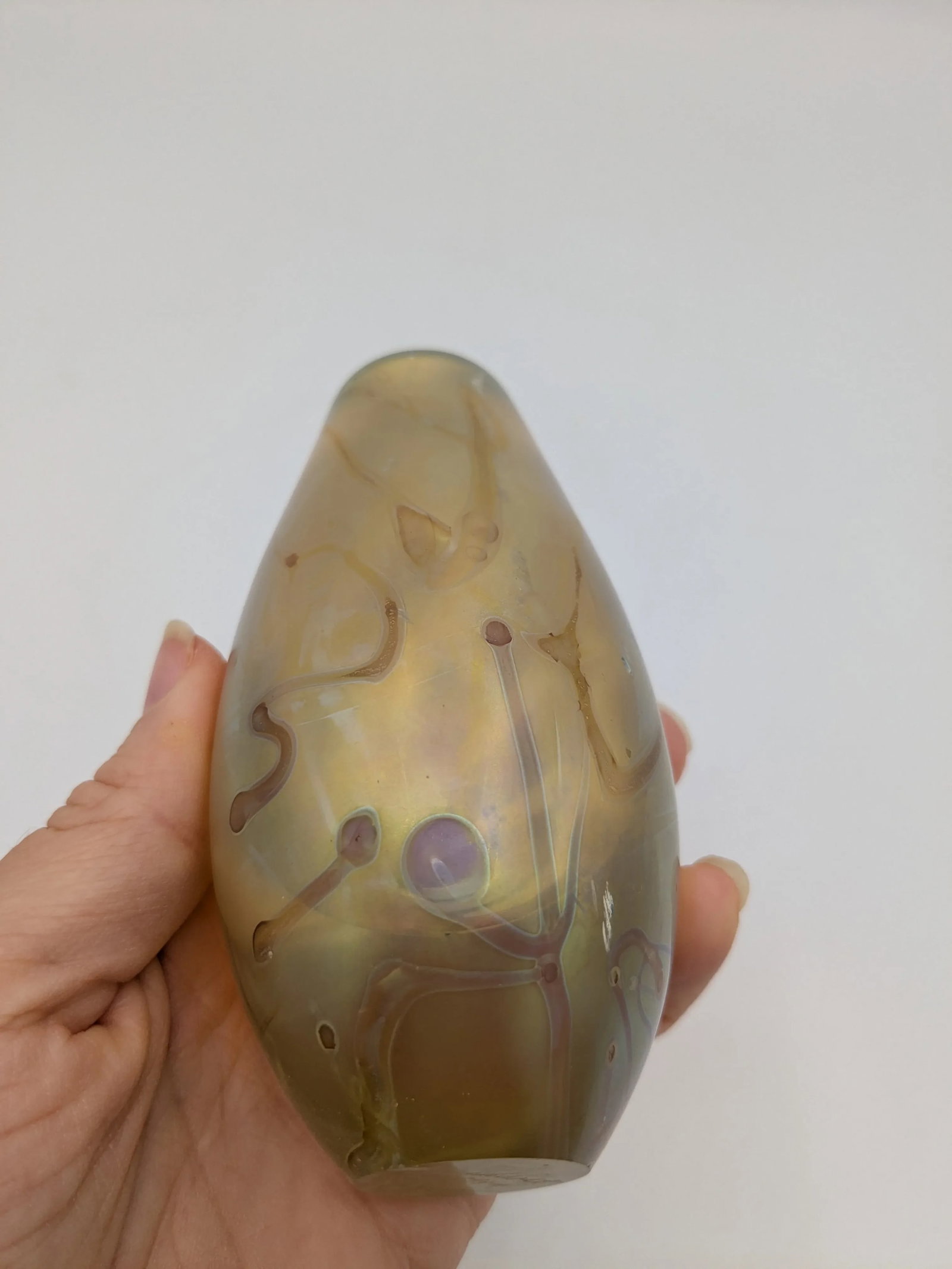 Late 20th Century Robert Eickholt Signed Art Glass Paperweight/ Bud Vase - 3