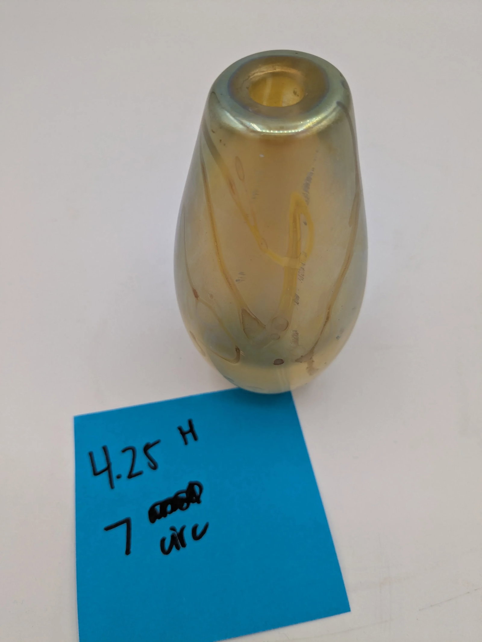 Late 20th Century Robert Eickholt Signed Art Glass Paperweight/ Bud Vase - 7