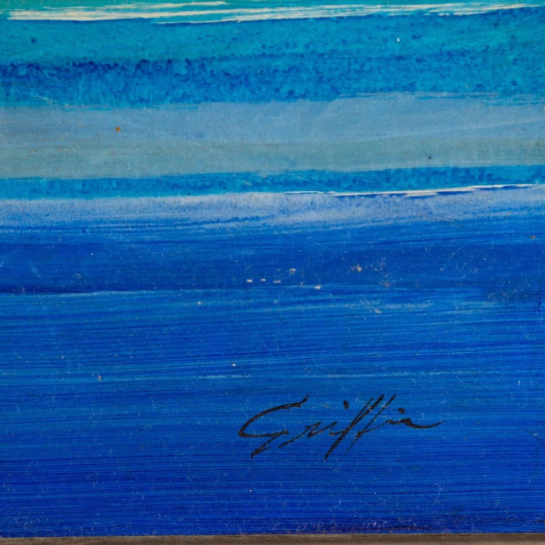 1970s Large Original Artist Signed "Tranquillity" Acrylic Painting - 3