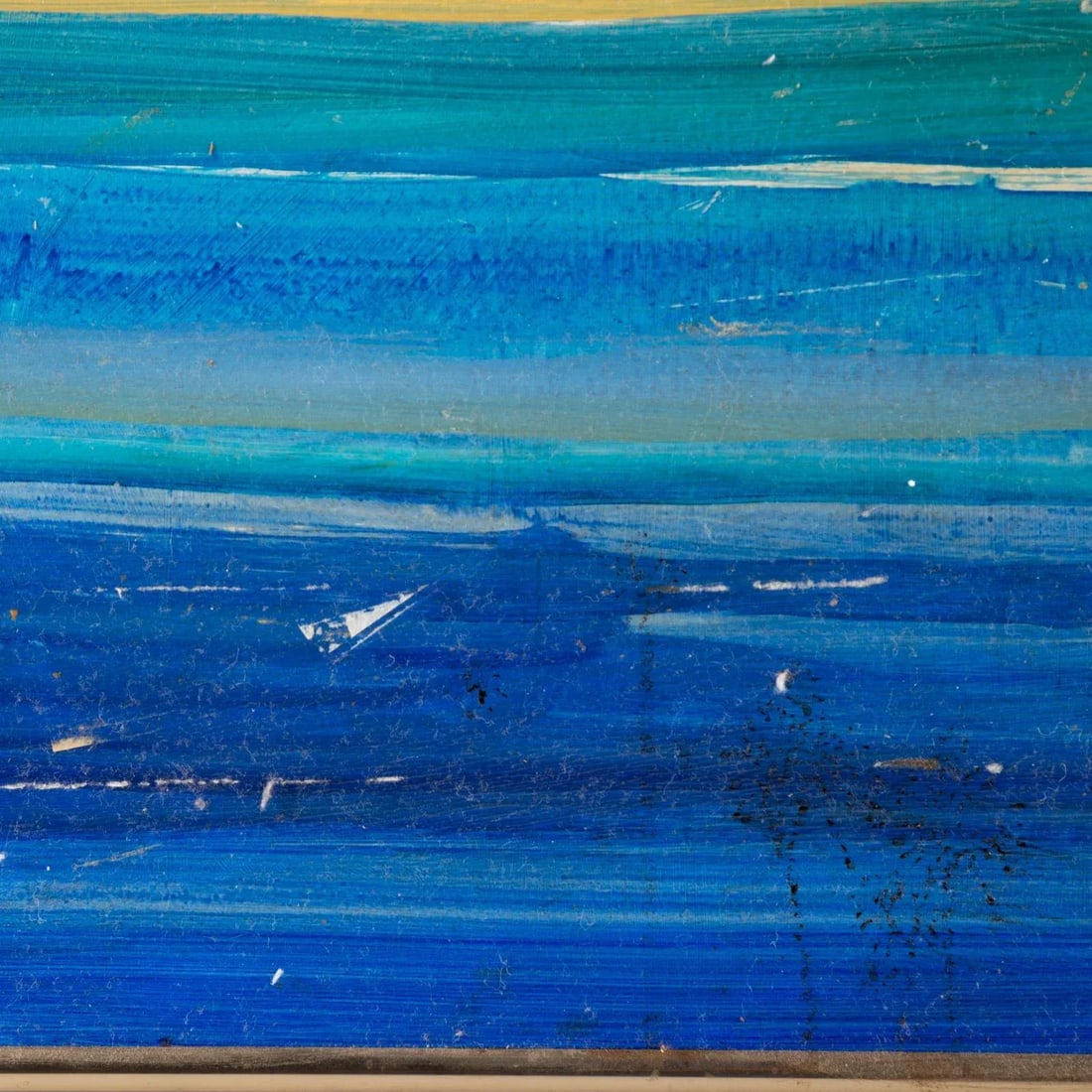1970s Large Original Artist Signed "Tranquillity" Acrylic Painting - 5