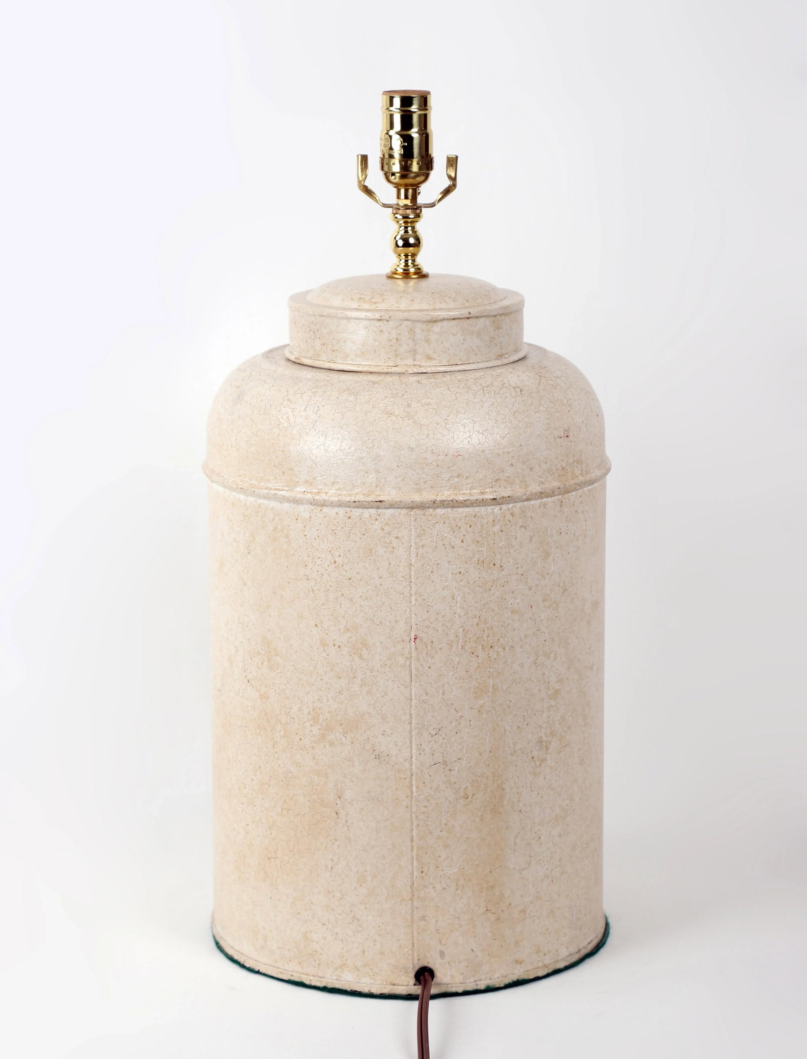 Late 20th Century Vintage Hand-Painted British Tea Caddy Table Lamp - 2