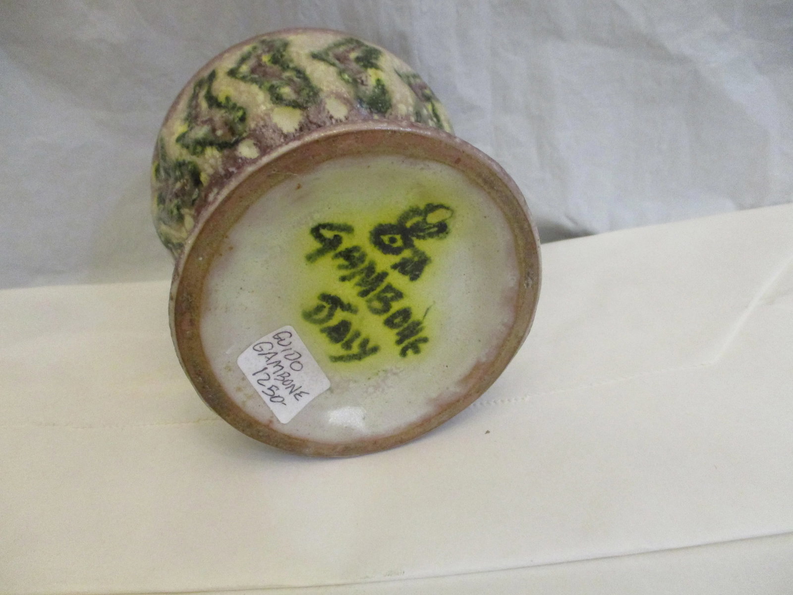 Guido Gambone Ceramic Candle Bowl Circa 50s - 4