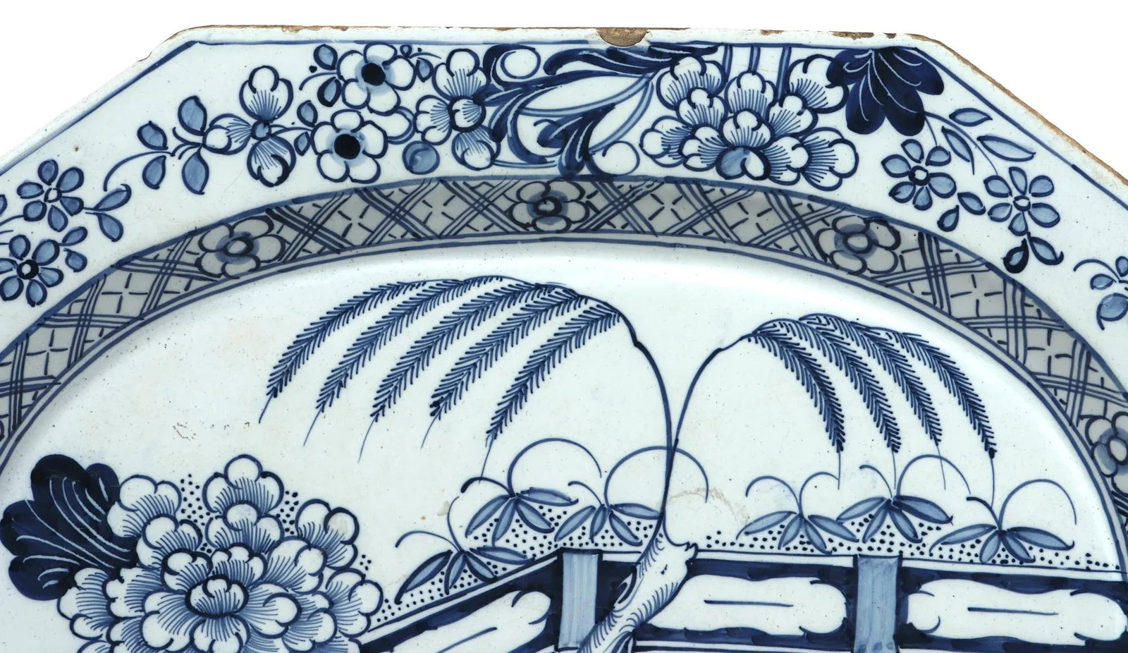 Liverpool or Irish Delftware Chinoiserie Blue & White Dish - 4