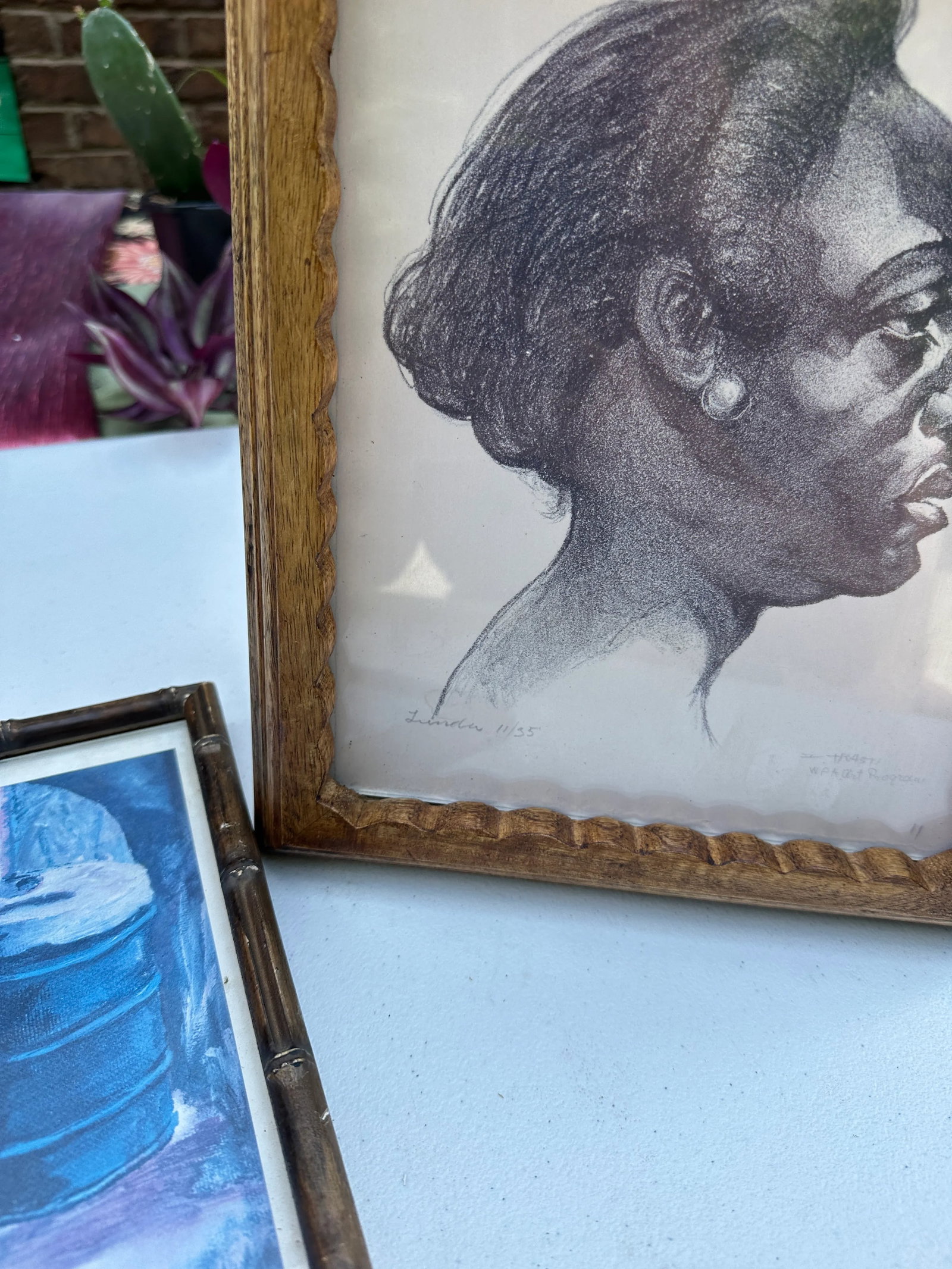 Pair of African Framed Drawings - 3