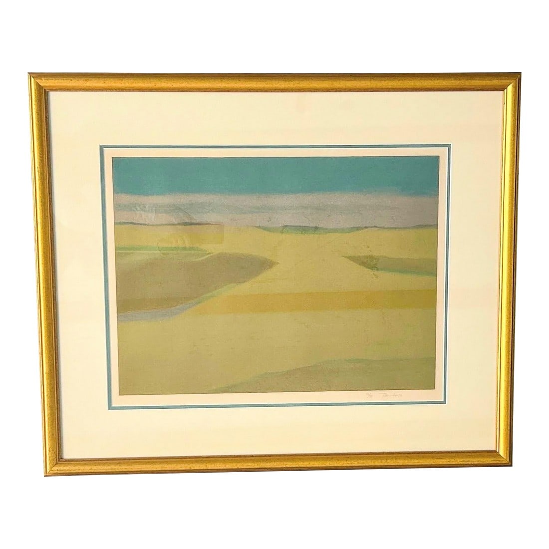 Original Signed Takao Tanabe "The Land" Lithograph, Ed 73/75: Takao Tanabe THE LAND Lithograph, Signed Edition. Artist/Designer; Manufacturer: Takao Tanabe (b. 1926) Marking(s); notes: signed; ed. 73/75; 1973 Country of origin; materials: Canadian; lithograph Di
